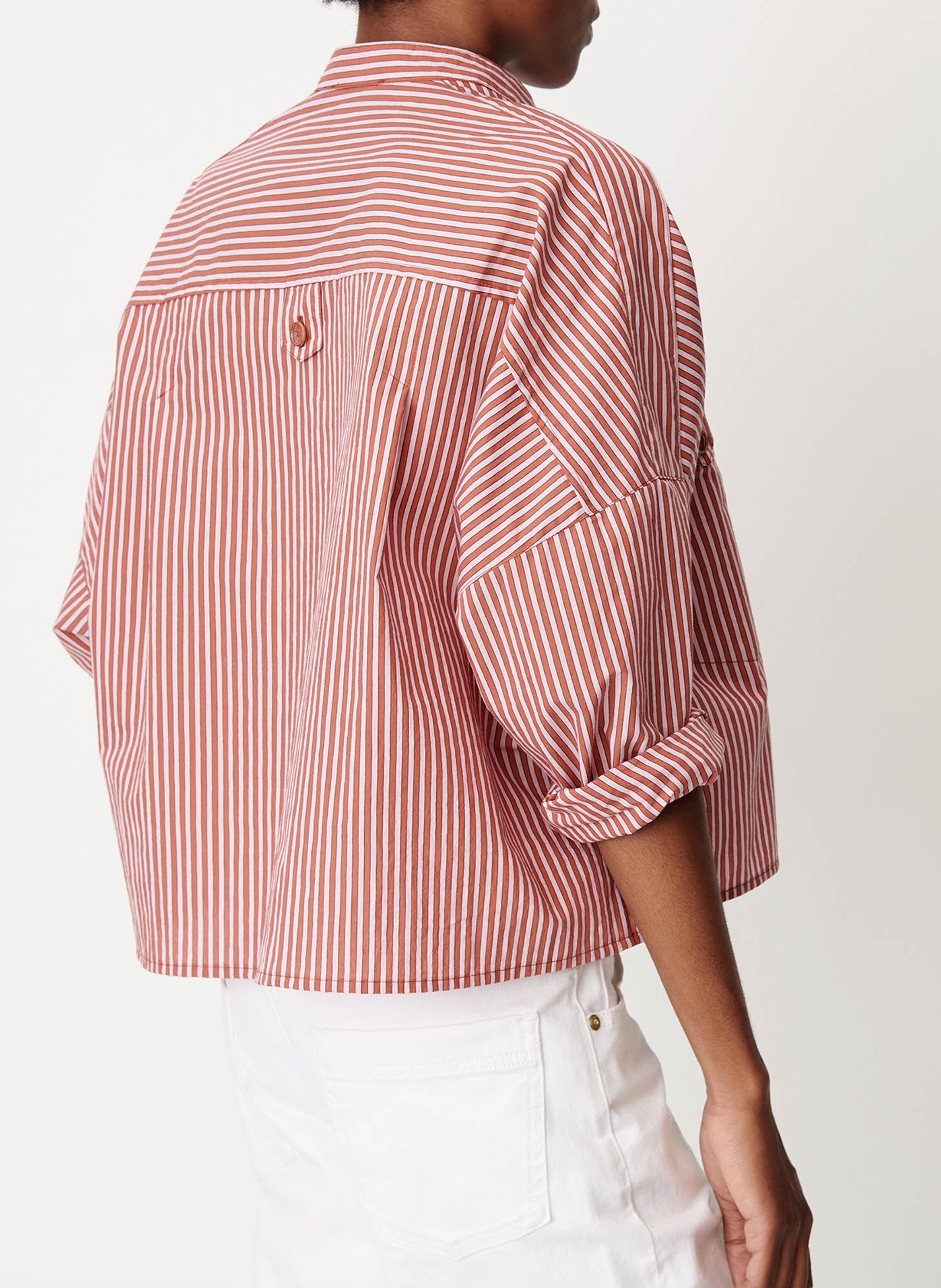 Chemise oversize col mao orregia SESSUN Rose