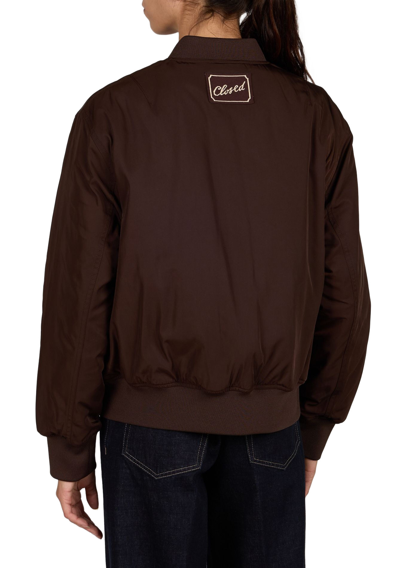 Veste bomber à patch logo  CLOSED Marron