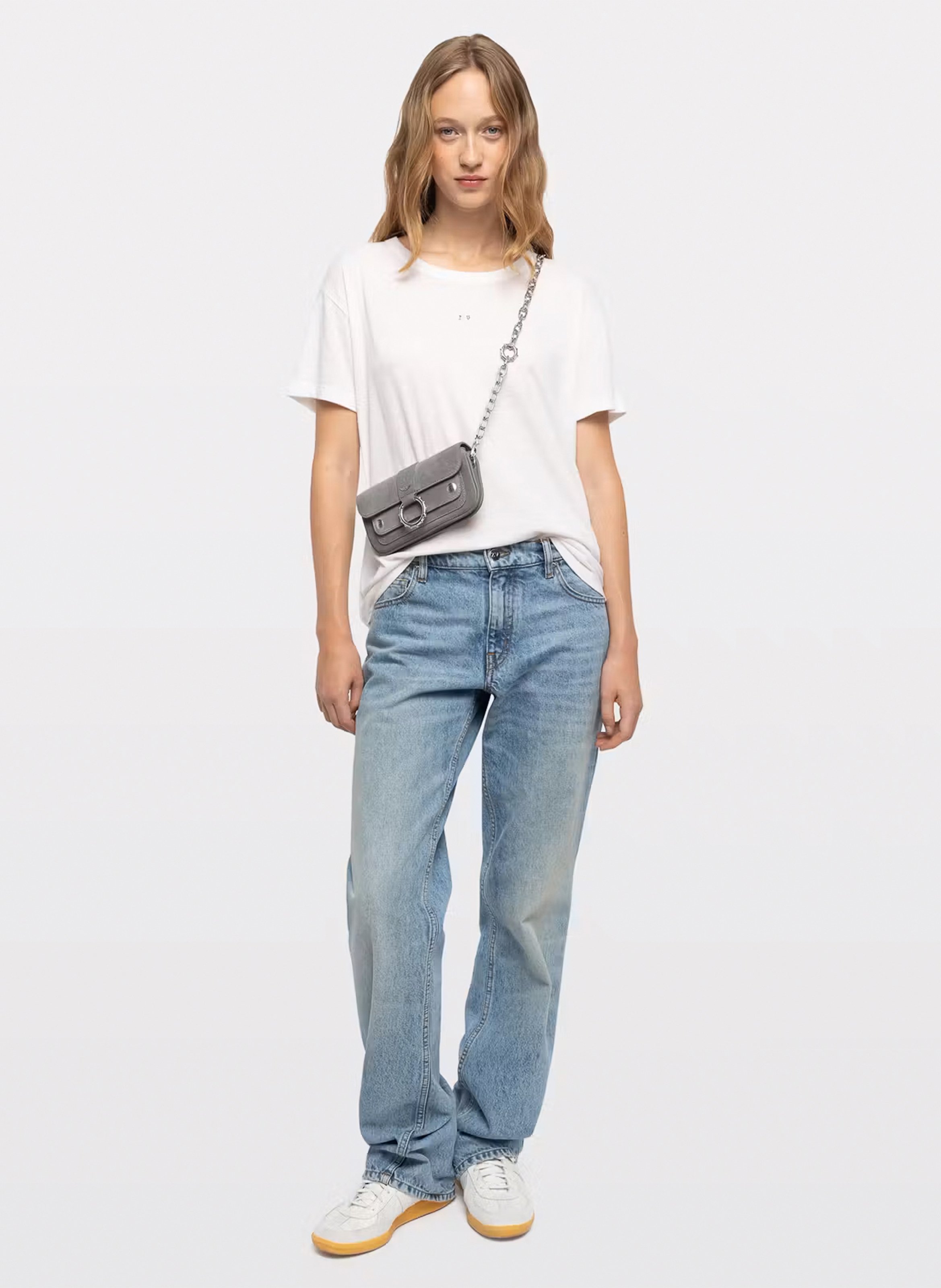 Schoudertas van leer kate wallet ZADIG&VOLTAIRE Grijs