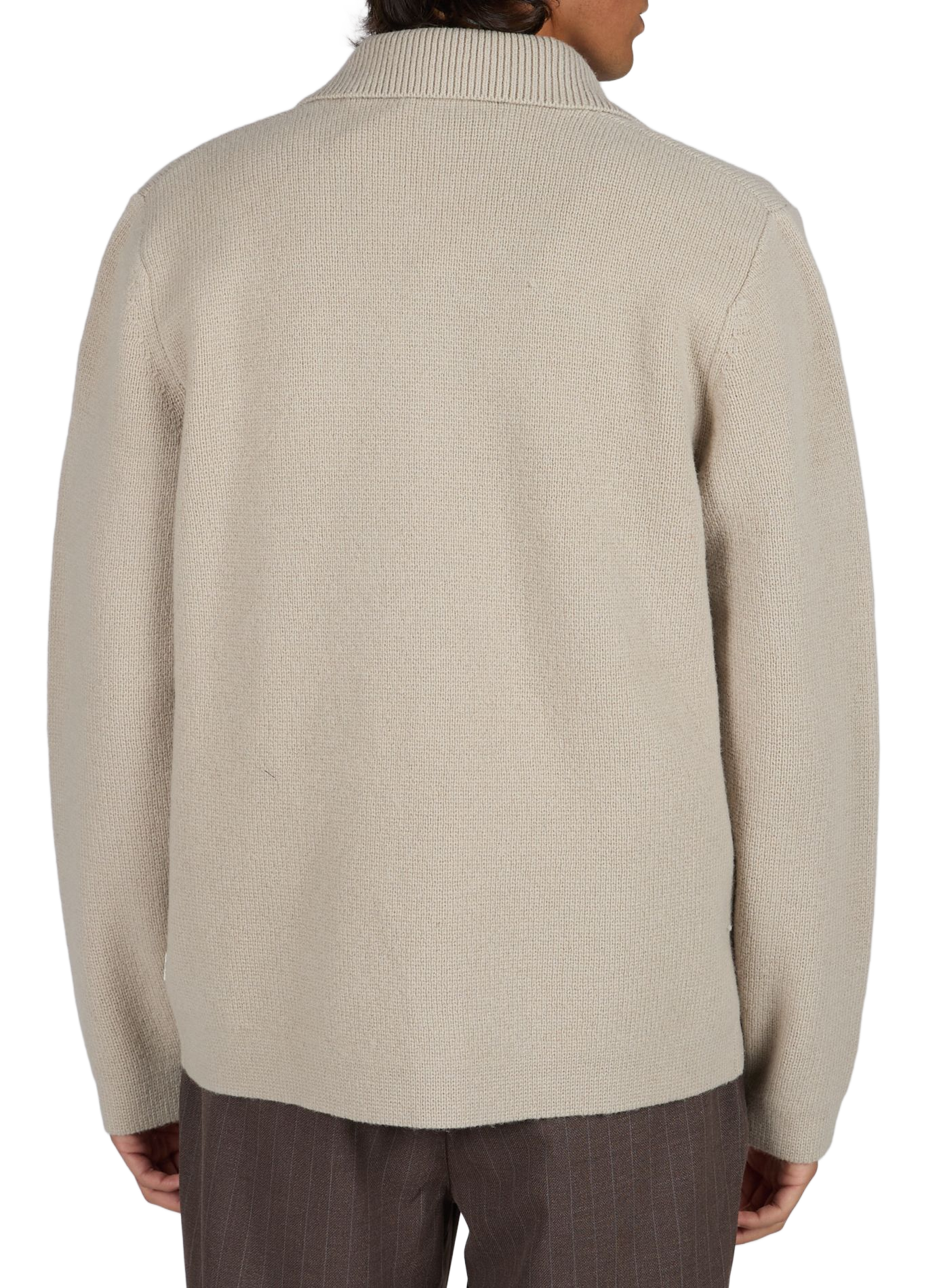 Gerade geschnittener Woll-Cardigan mit Knopfleiste LES DEUX Beige