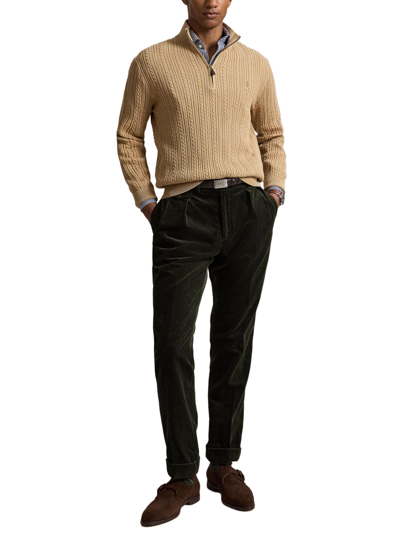 Straight twisted cotton sweater | Beige POLO RALPH LAUREN Men