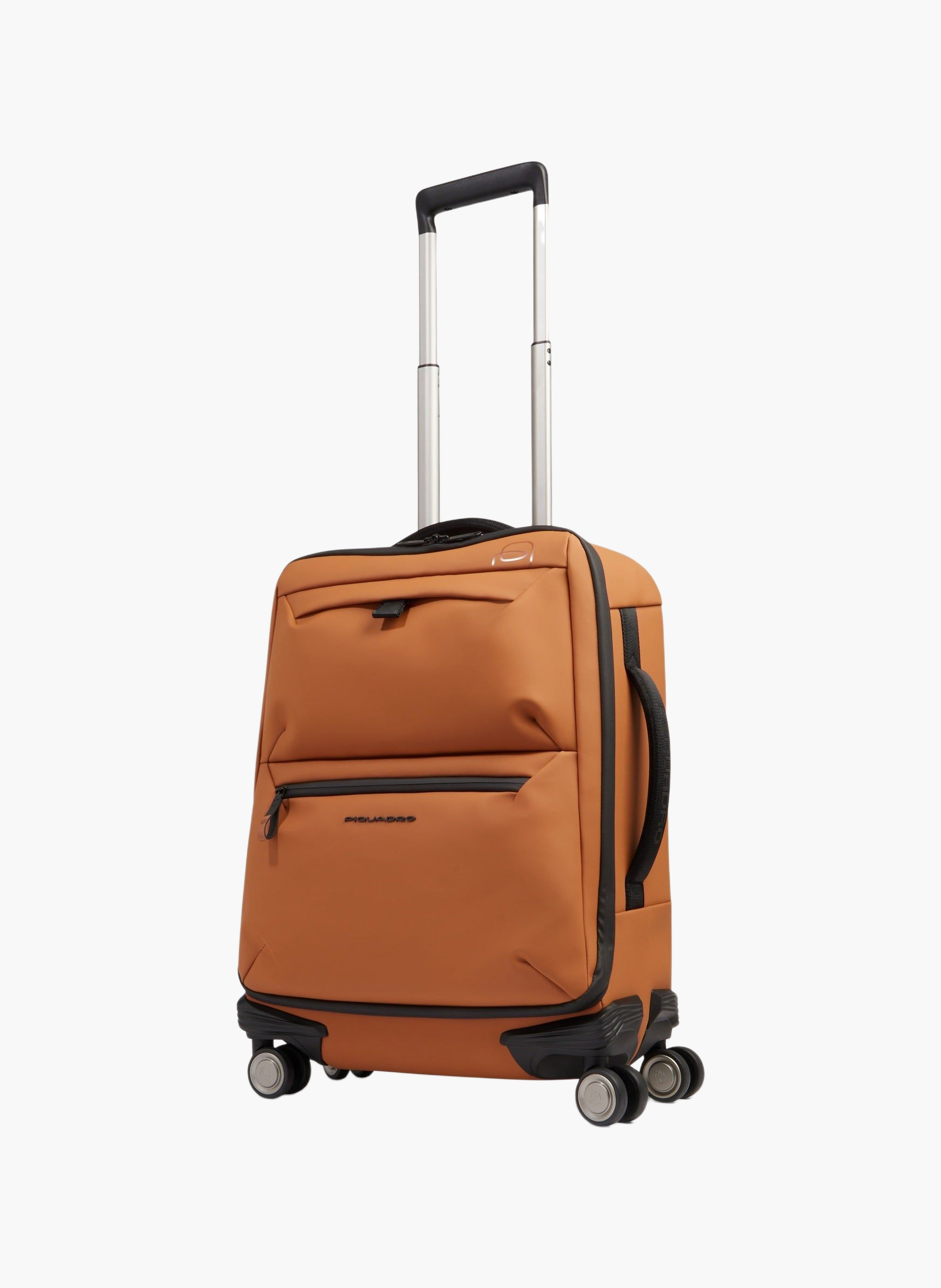 Valise cabine mince déperlante à 4 roues PIQUADRO Marron