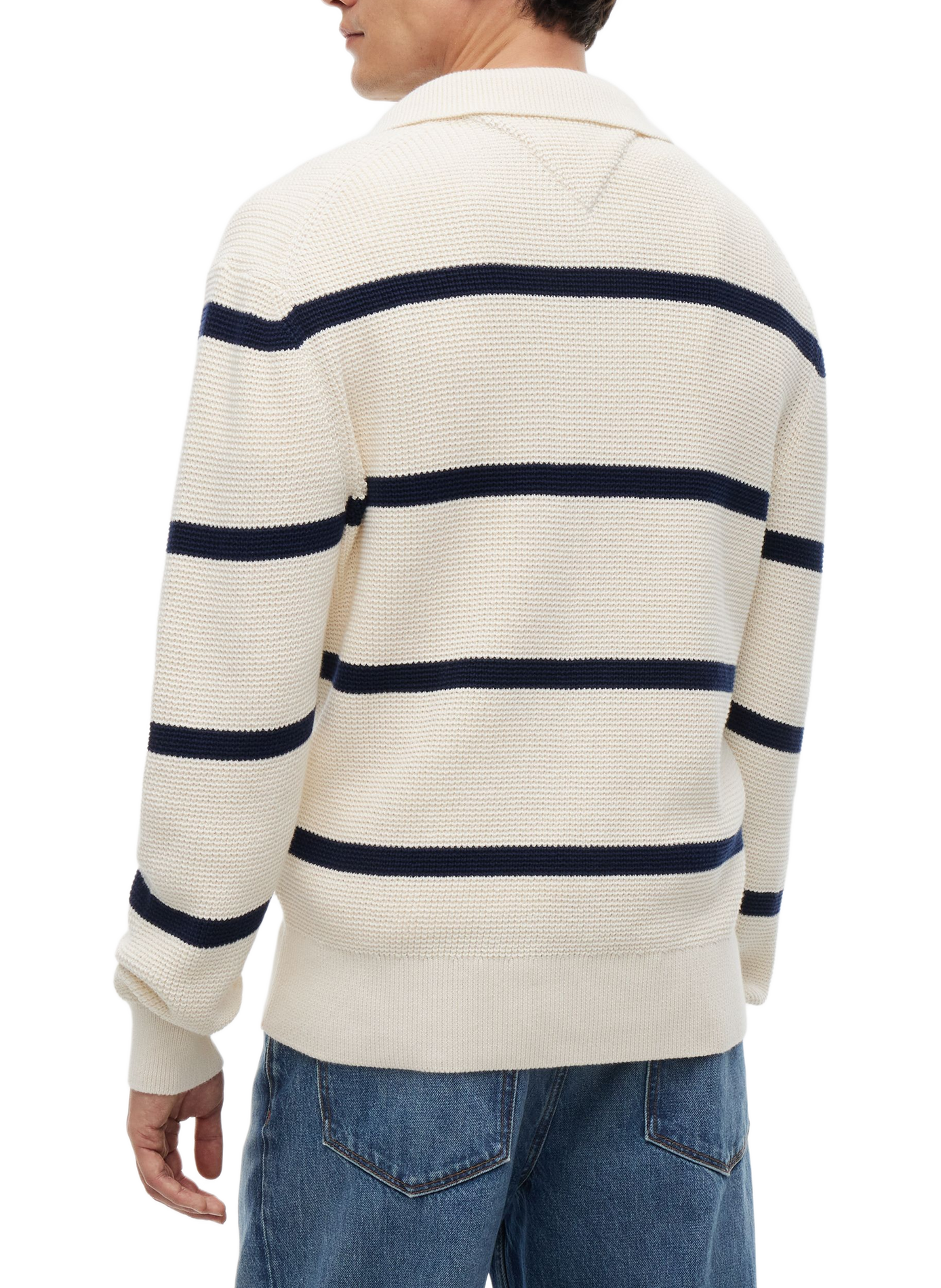 Pull col polo droit à rayures TOMMY HILFIGER Multicolore