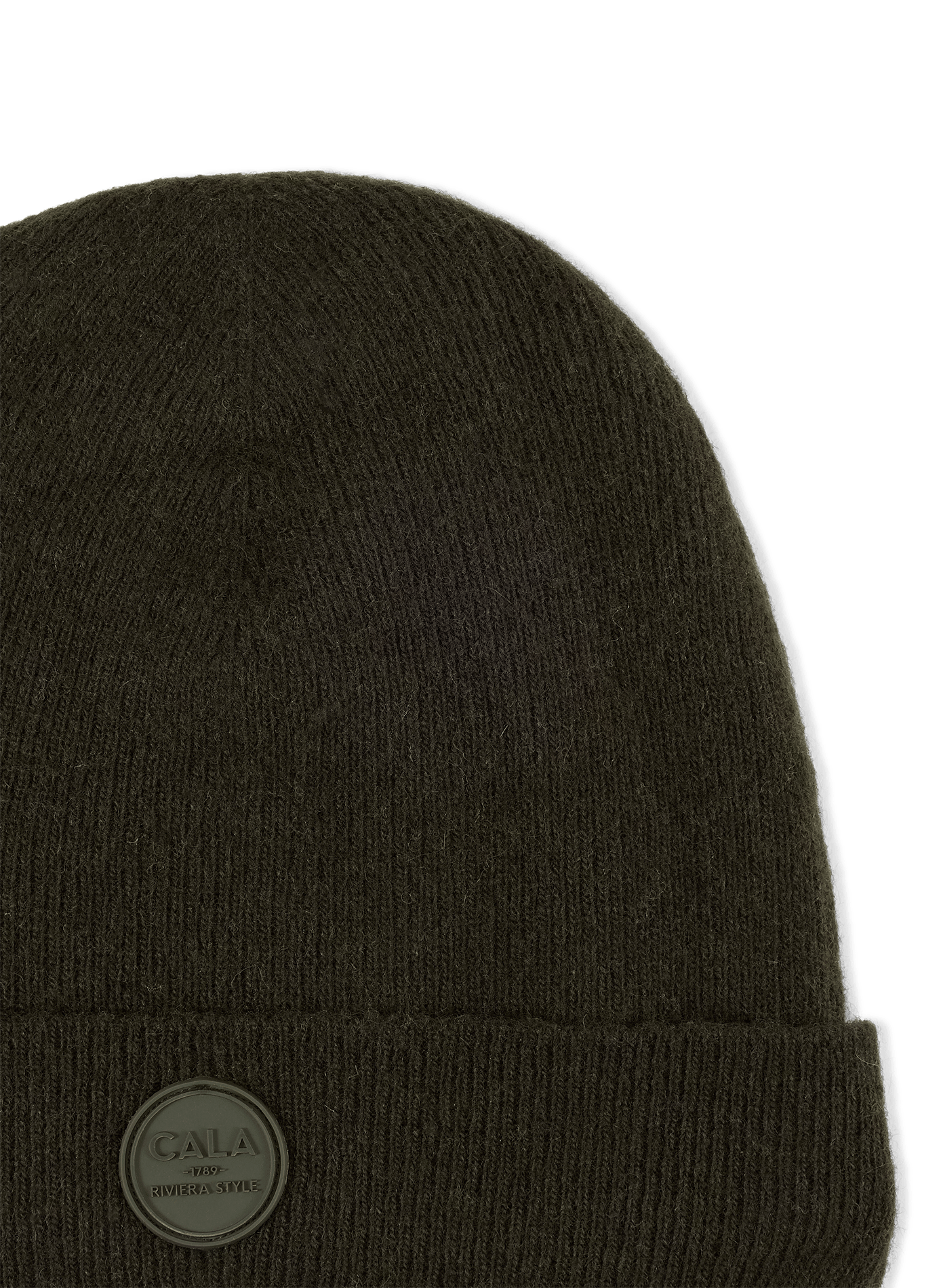 Ribbed turn-up beanie in a wool blend 1789 CALA Khaki
