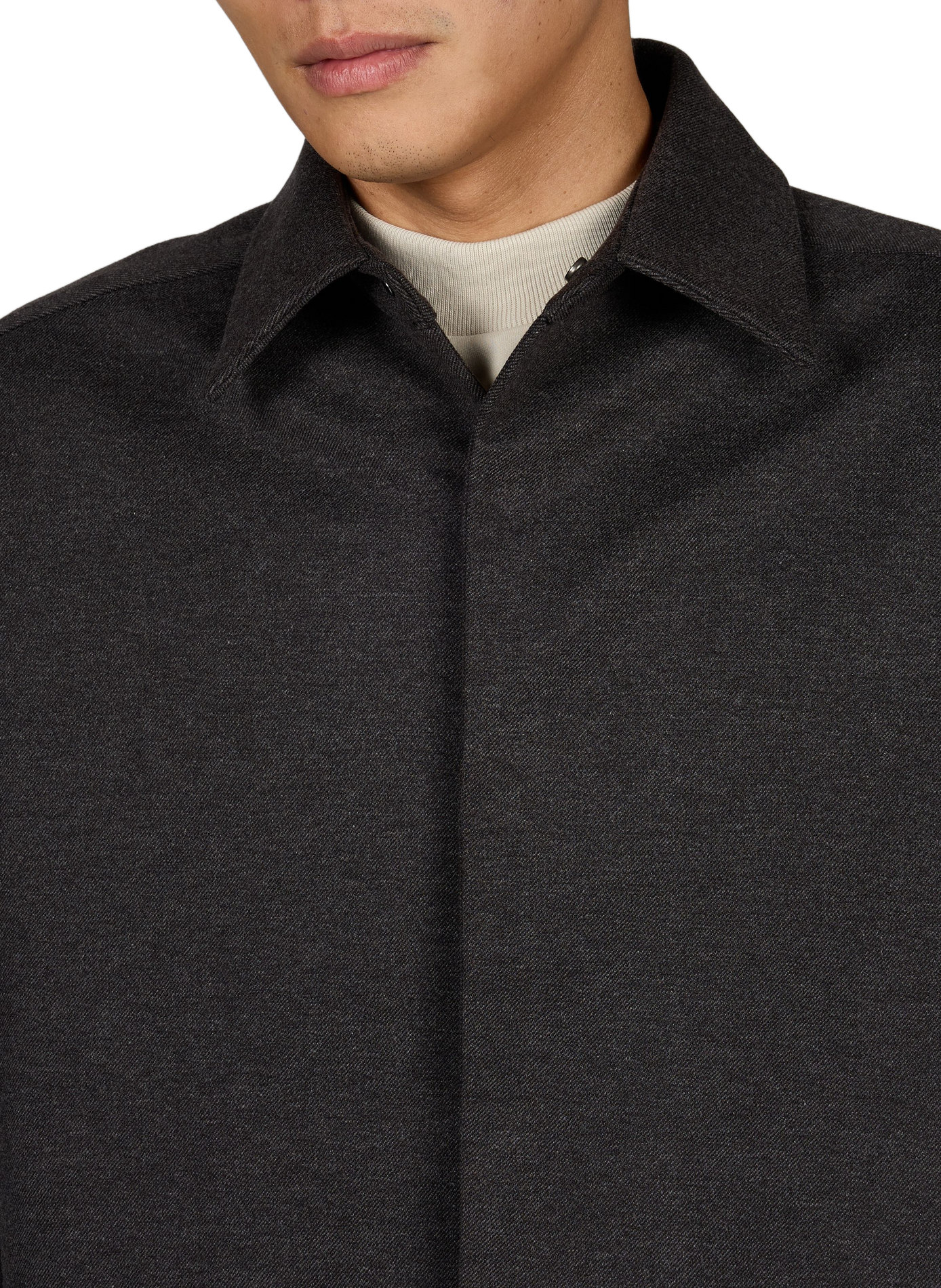 M5 Oxford Overshirt, Relaxed Fit, Classic Collar SEVENTH Grey