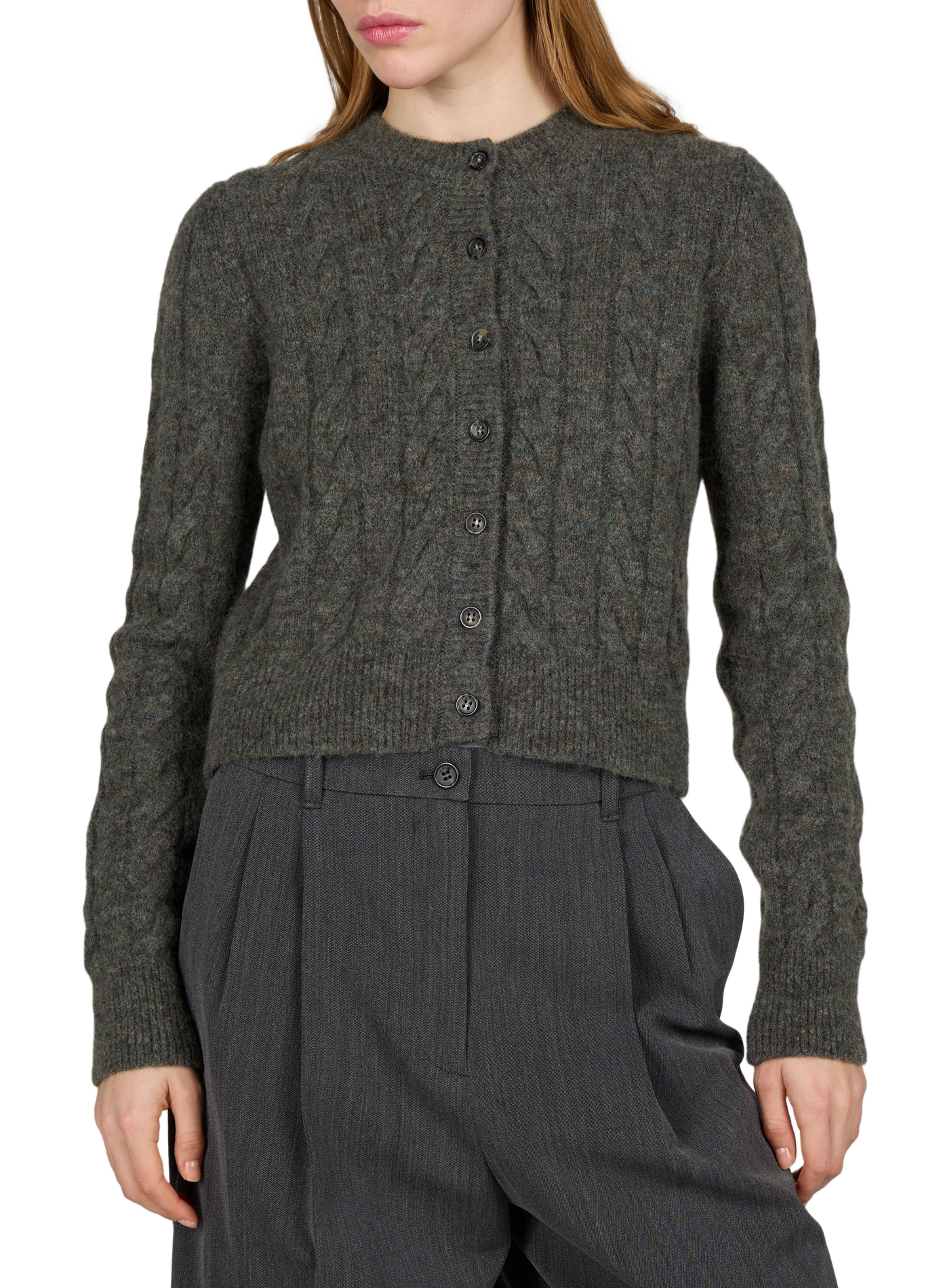 Straight ROSE cardigan in a wool blend A.P.C. Khaki