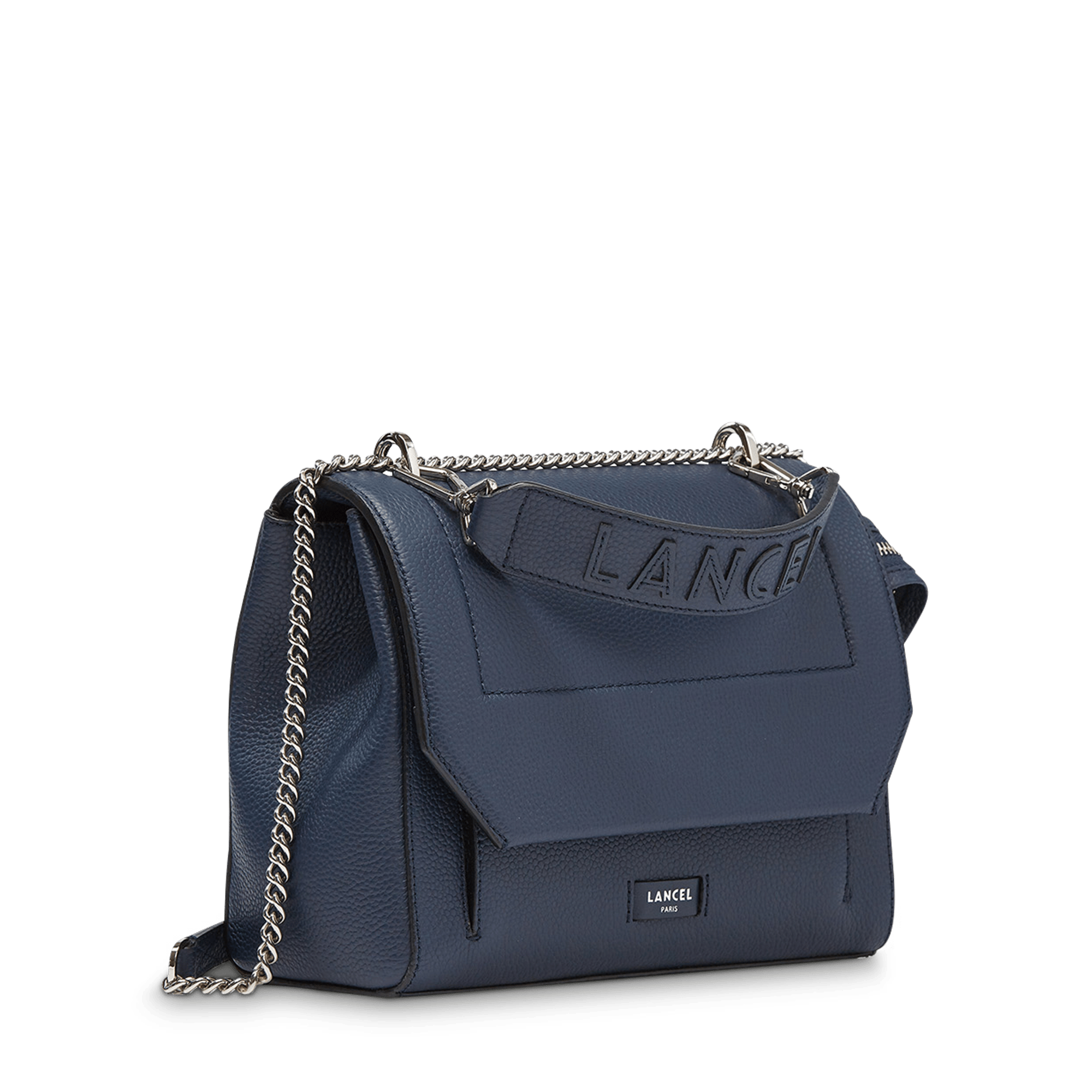 Sac rabat m ninon de lancel en cuir LANCEL Bleu
