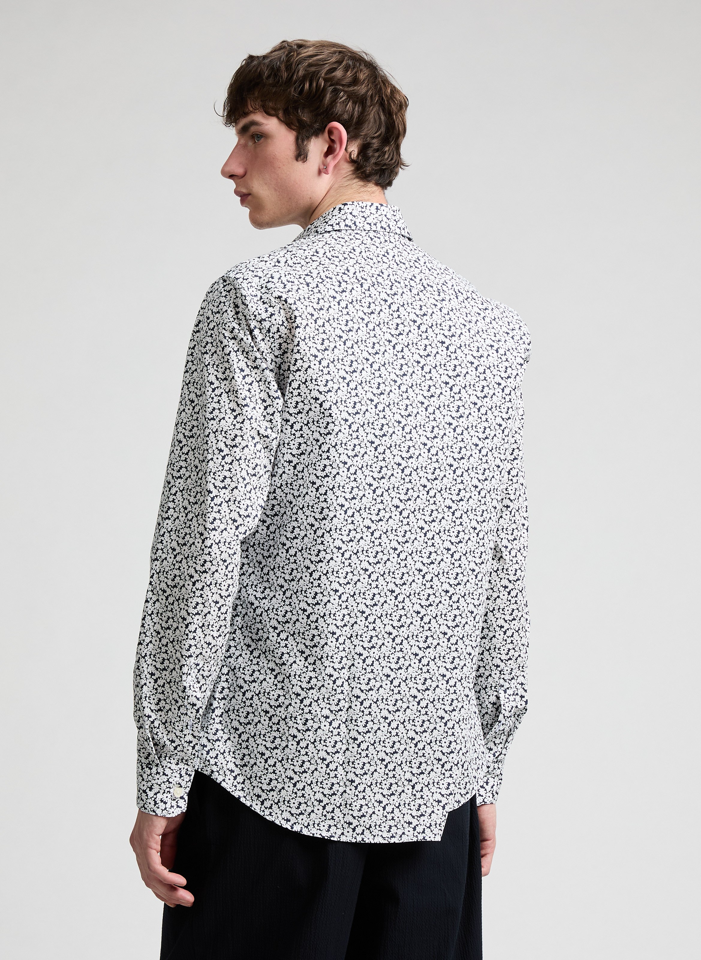 Cotton patterned shirt Blue