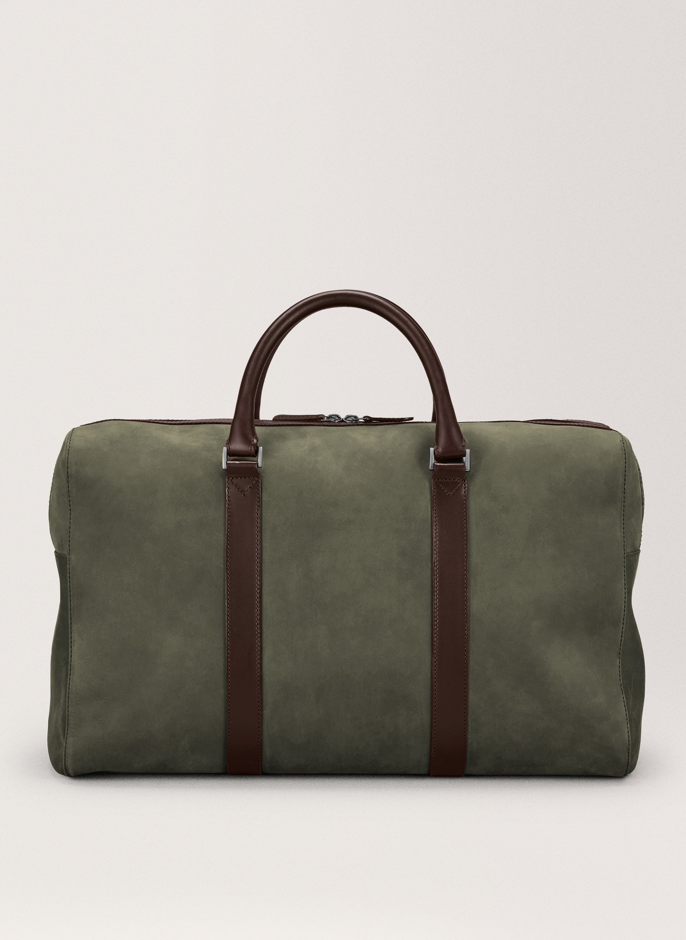 Sac de week-end 'compact weekender' en cuir nubuck CARL FRIEDRIK Vert