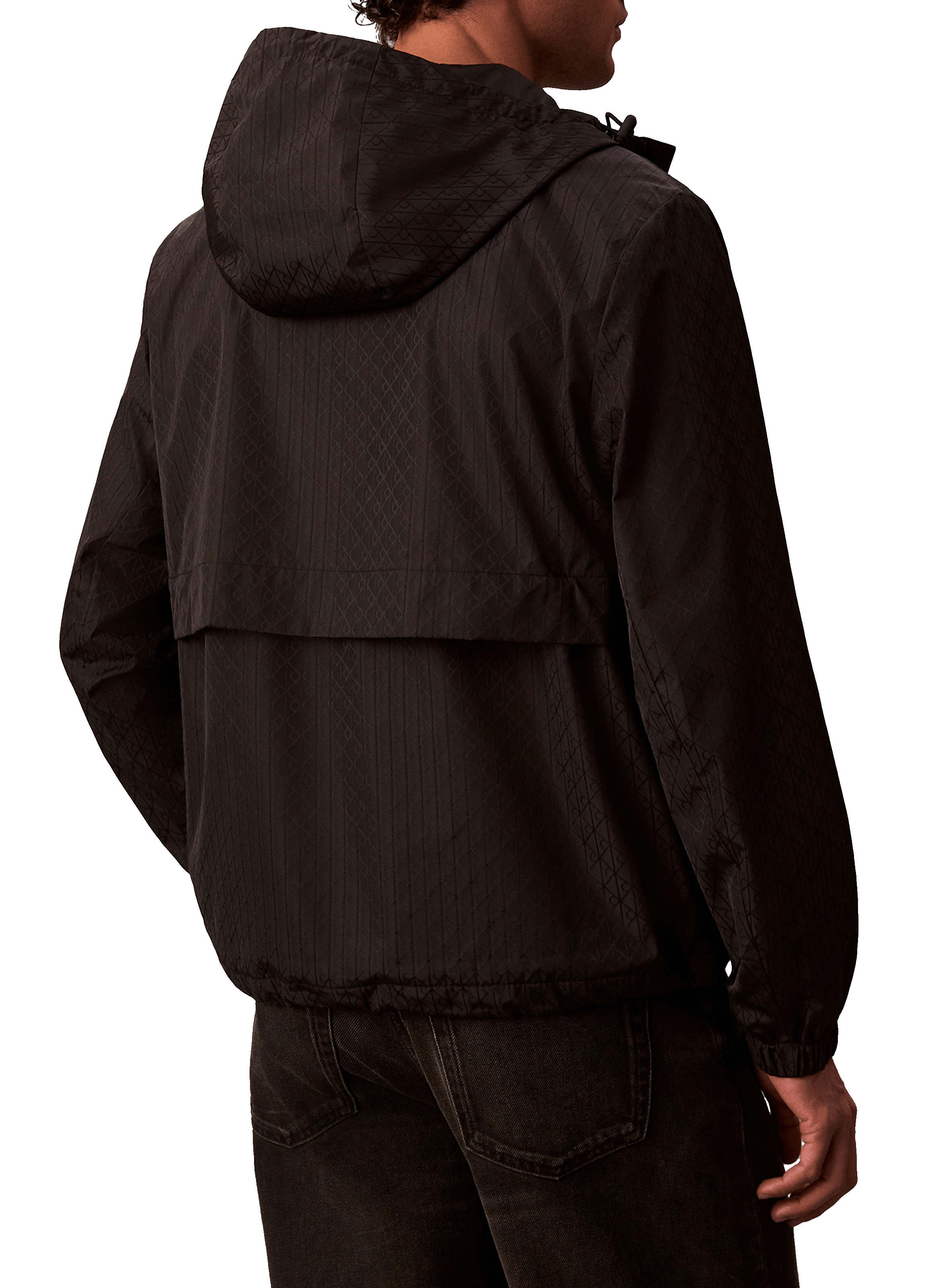 Veste coupe-vent droite  CALVIN KLEIN Noir