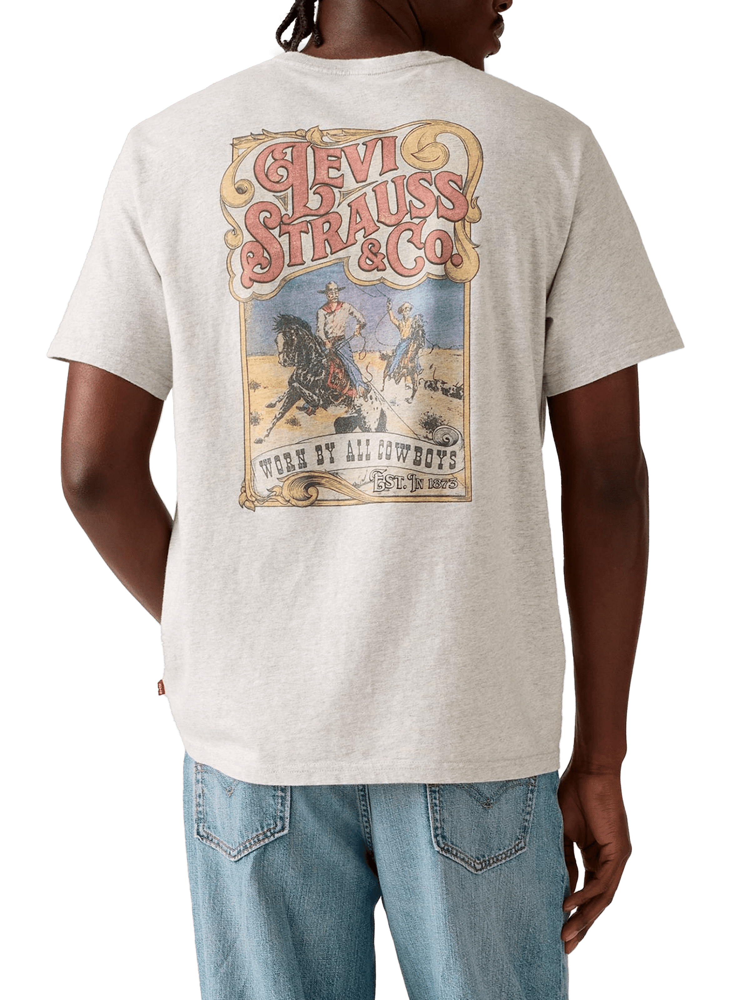 Two Horse Brand patterned T-shirt LEVI'S Grey