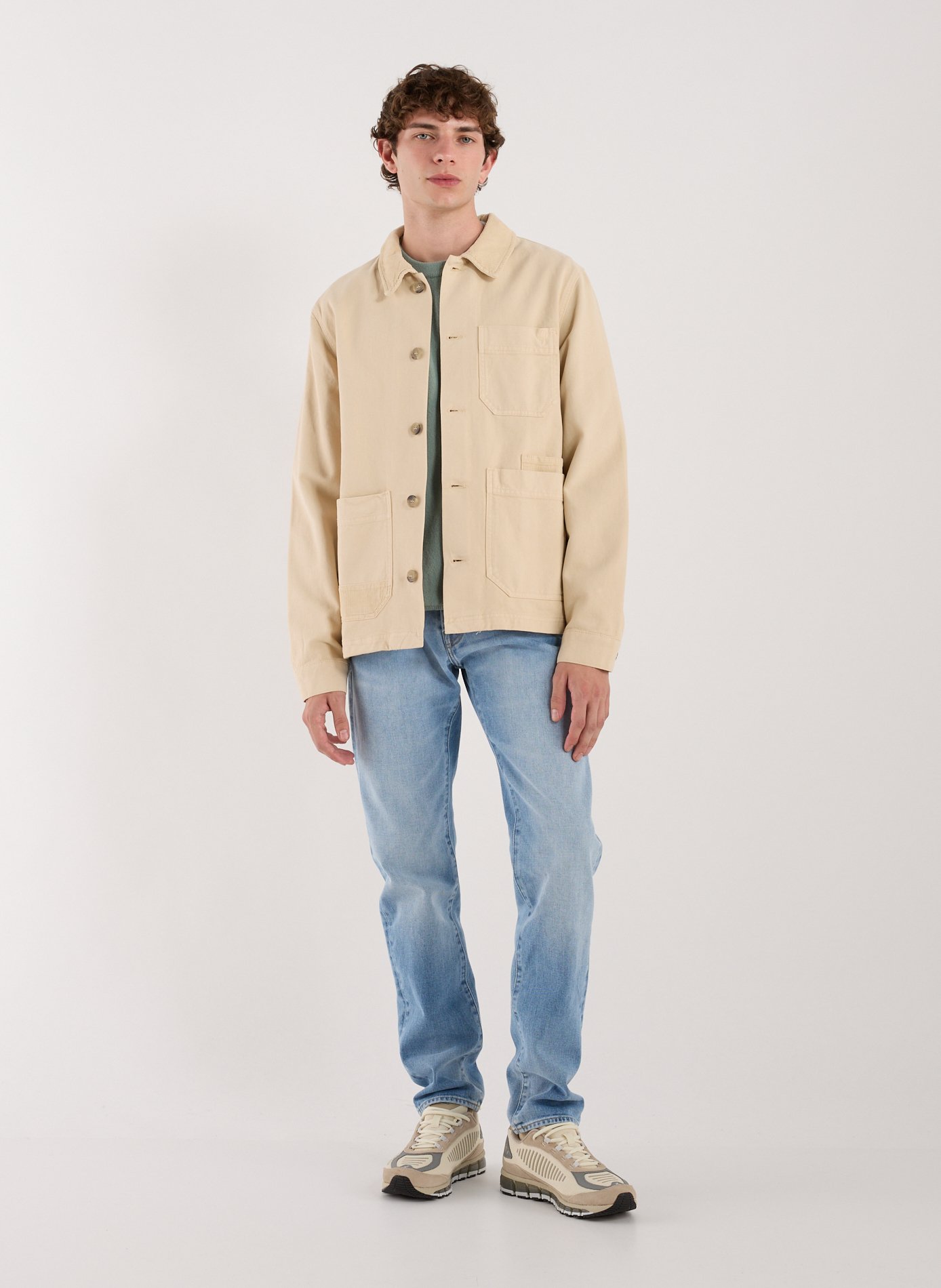 Lightweight classic collar cotton jacket FAGUO Beige