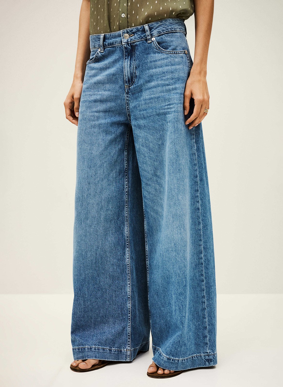 Jean large musc BA&SH Bleu