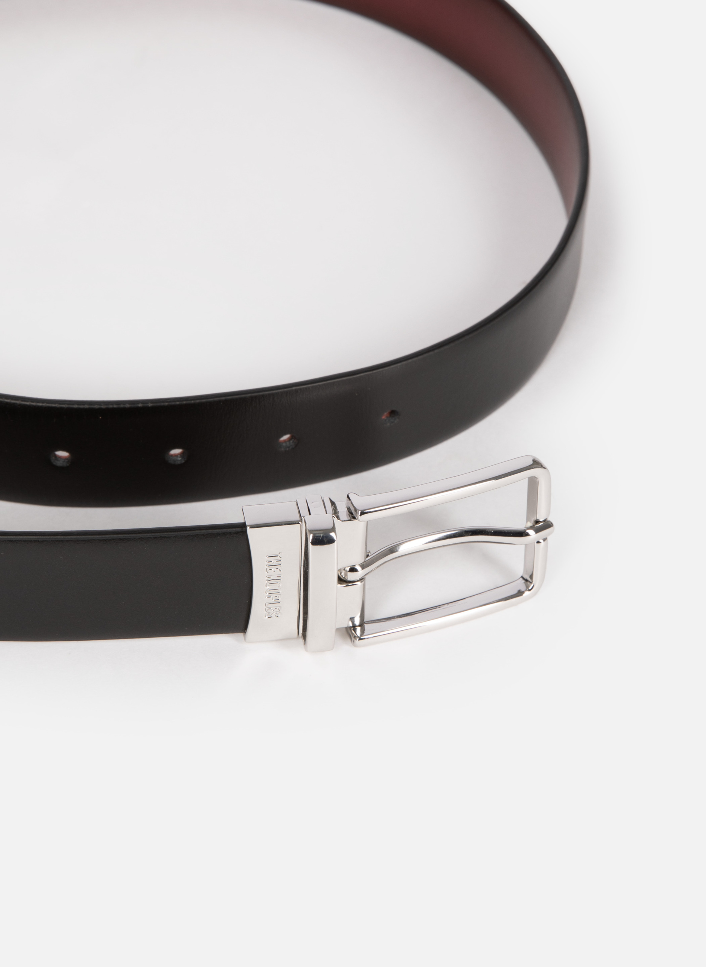 Ceinture réversible en cuir bicolore THE KOOPLES Noir