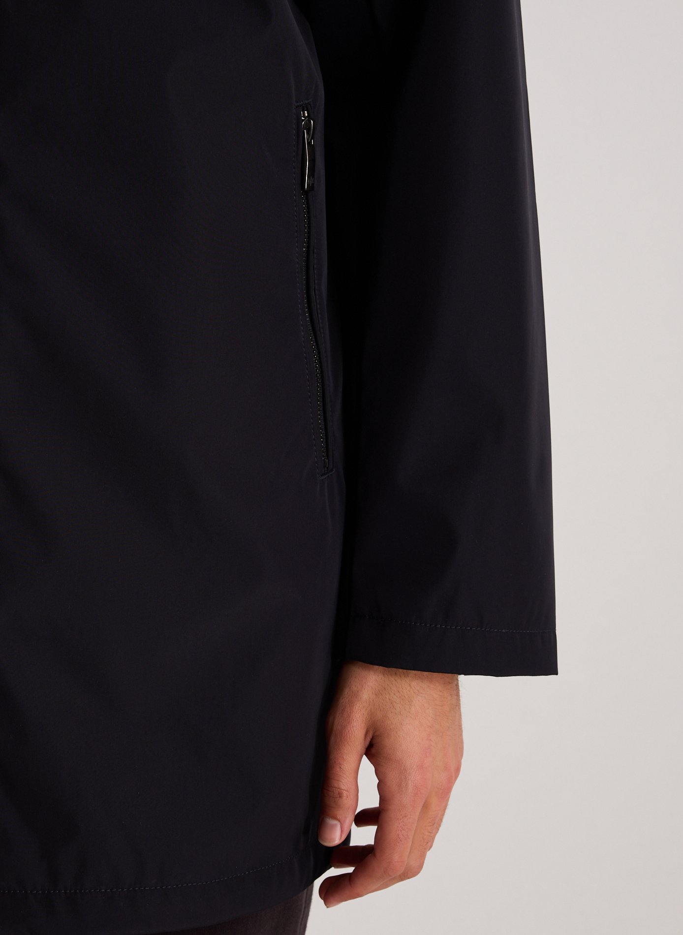 Mid-length straight trench coat ARMANI EXCHANGE Blue