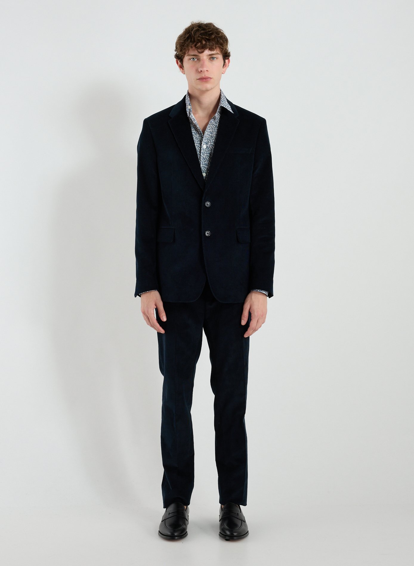 Corduroy wool blend suit AU PRINTEMPS PARIS Blue