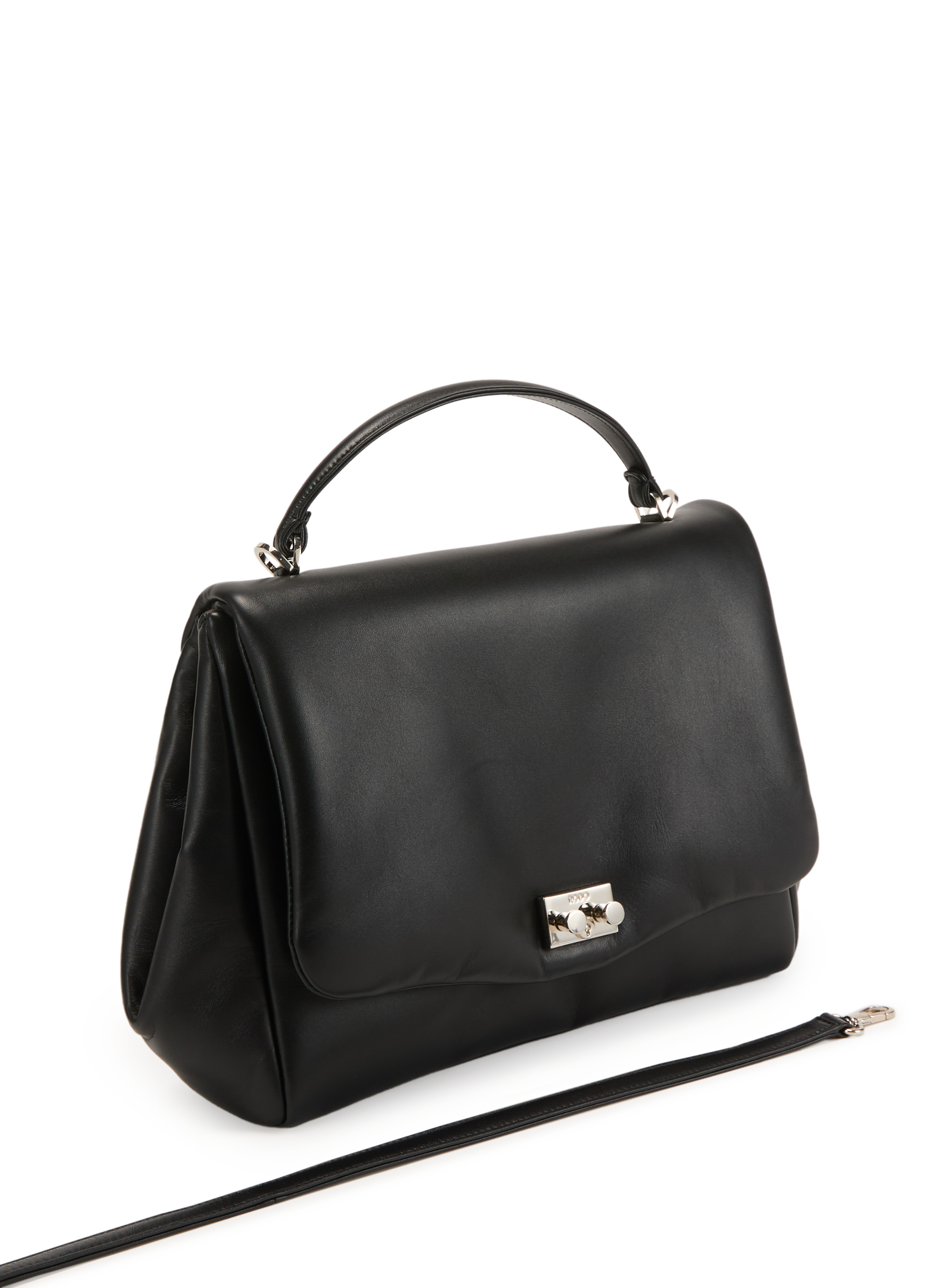 Plain leather handbag RODO Black