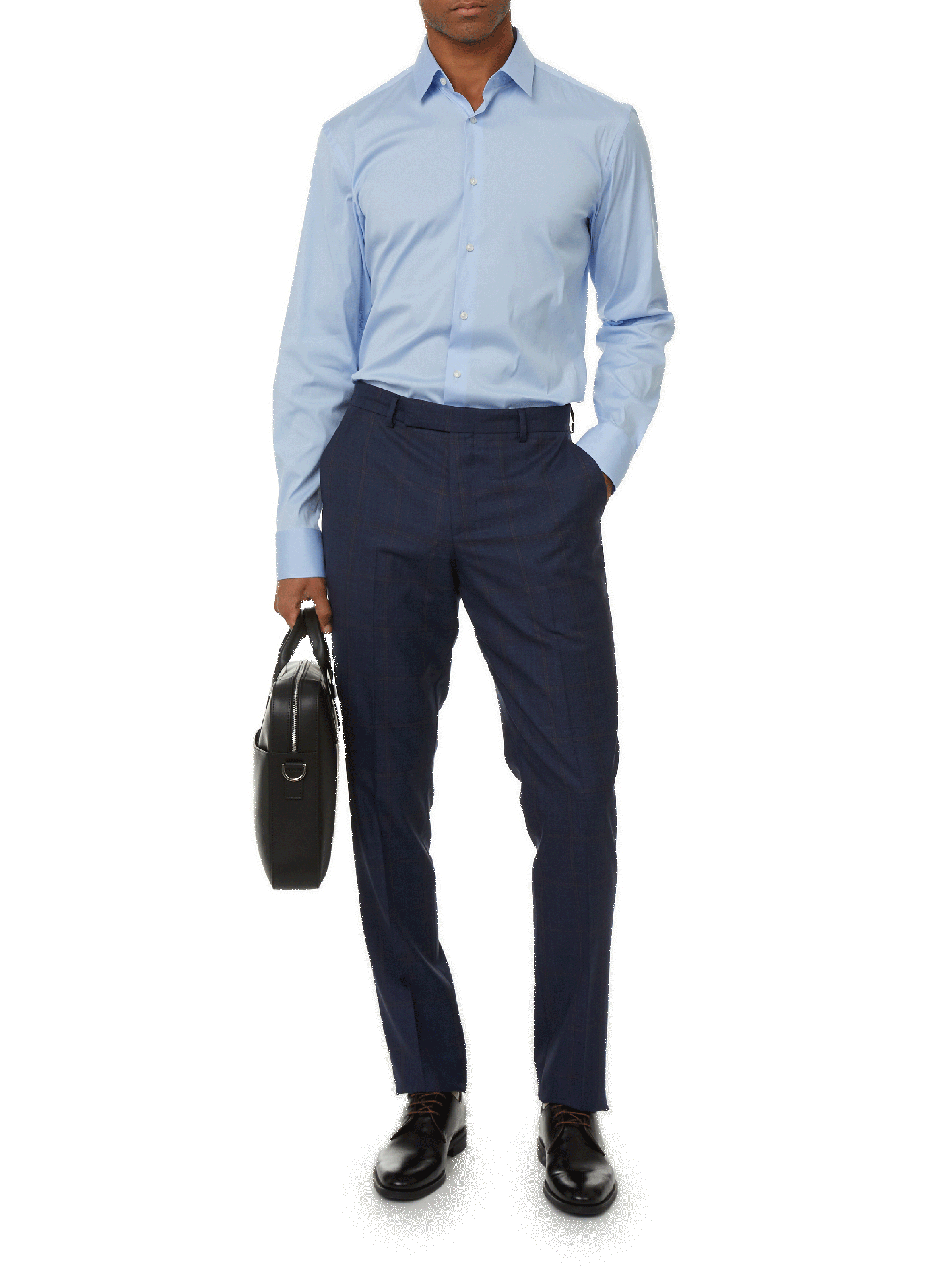 Cotton shirt BOSS Blue