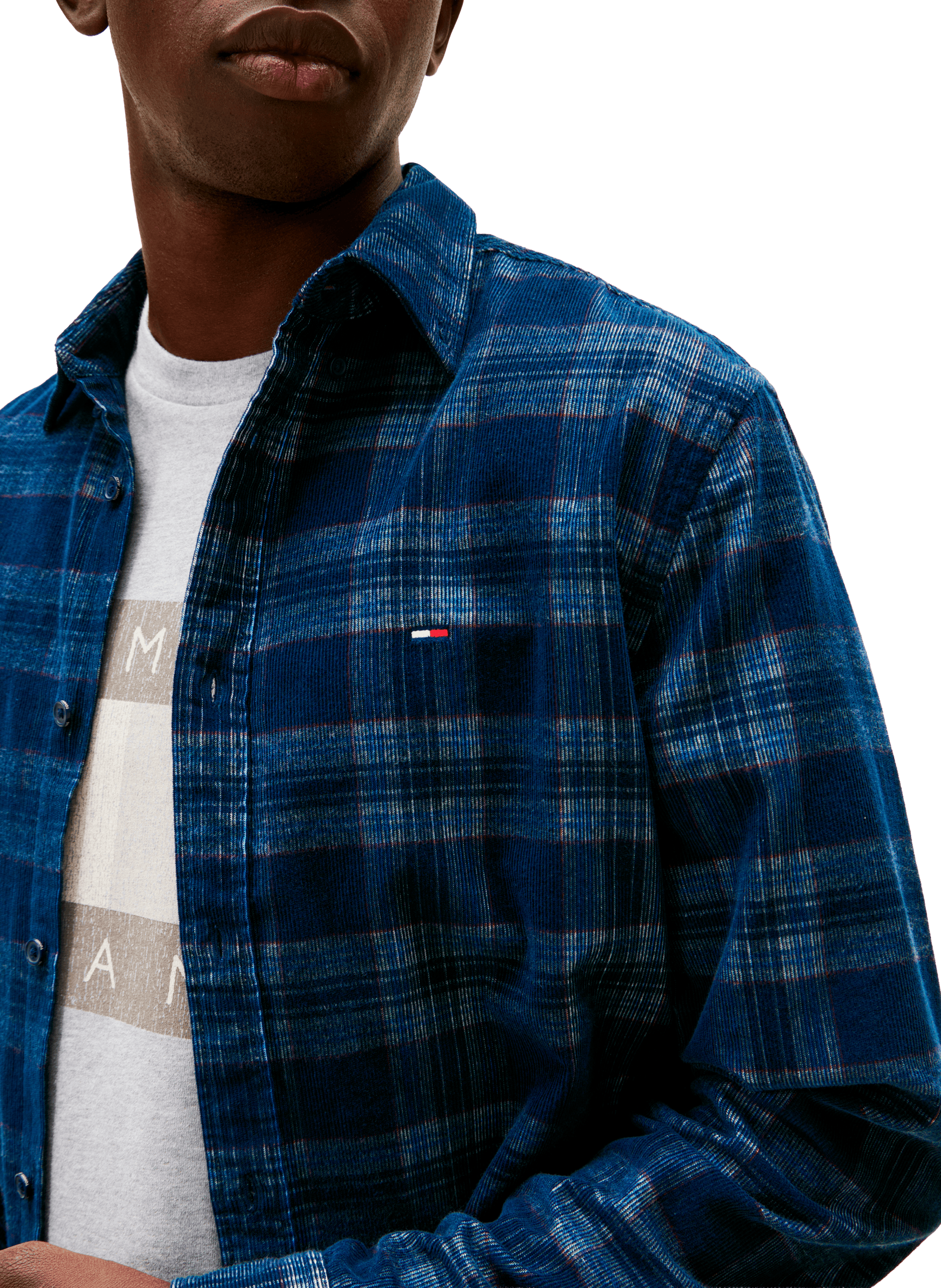Check cotton Shirt TOMMY HILFIGER Blue