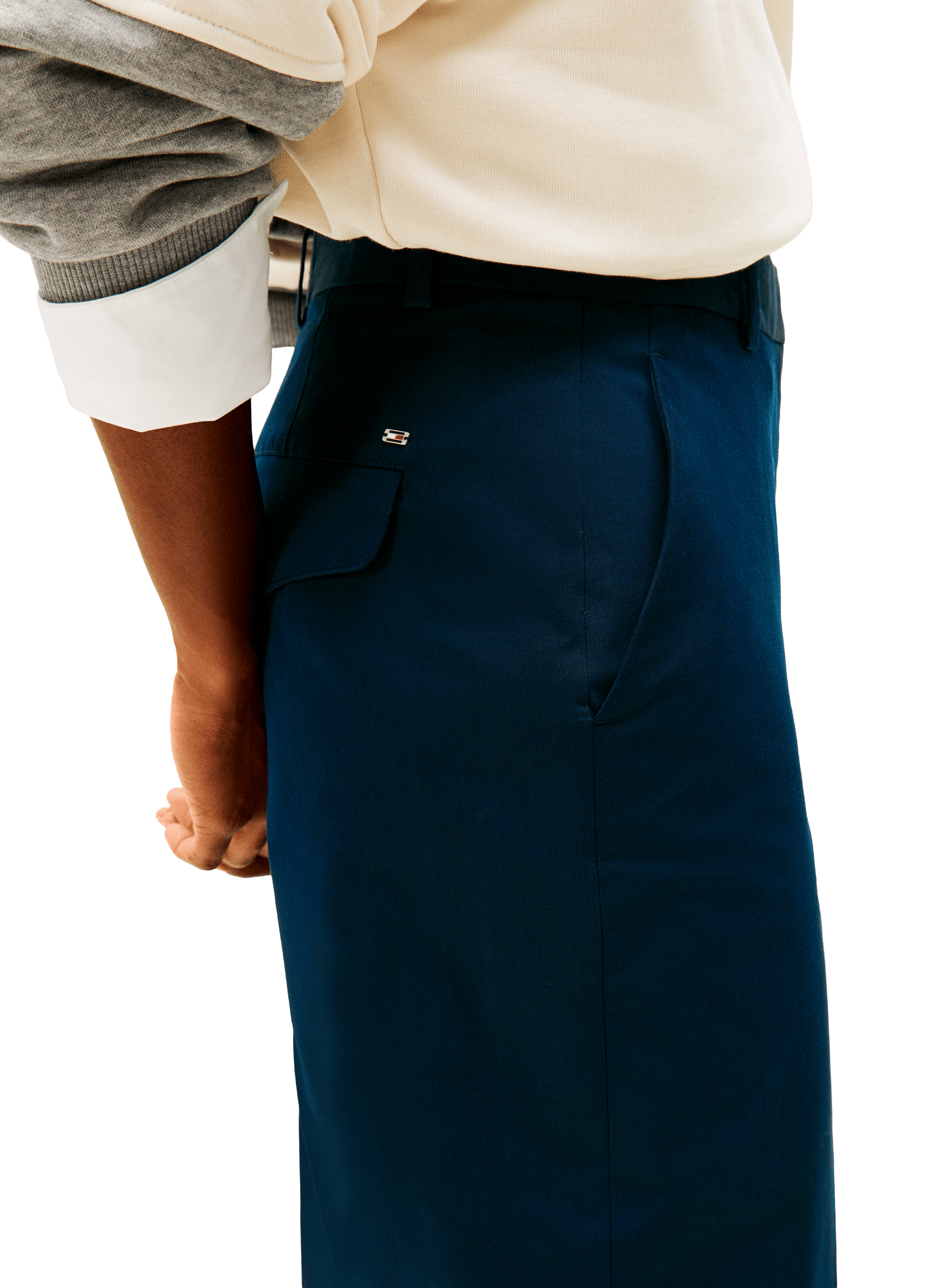 Pantalon jambes larges TOMMY HILFIGER Bleu