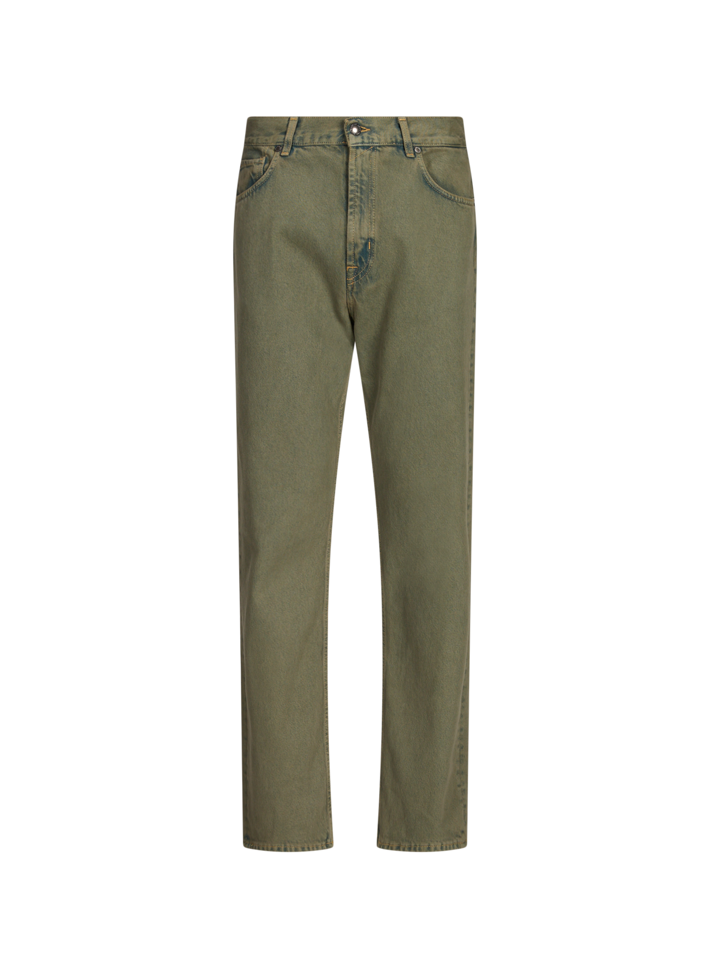 7 FOR ALL MANKIND Jean droit en coton Vert