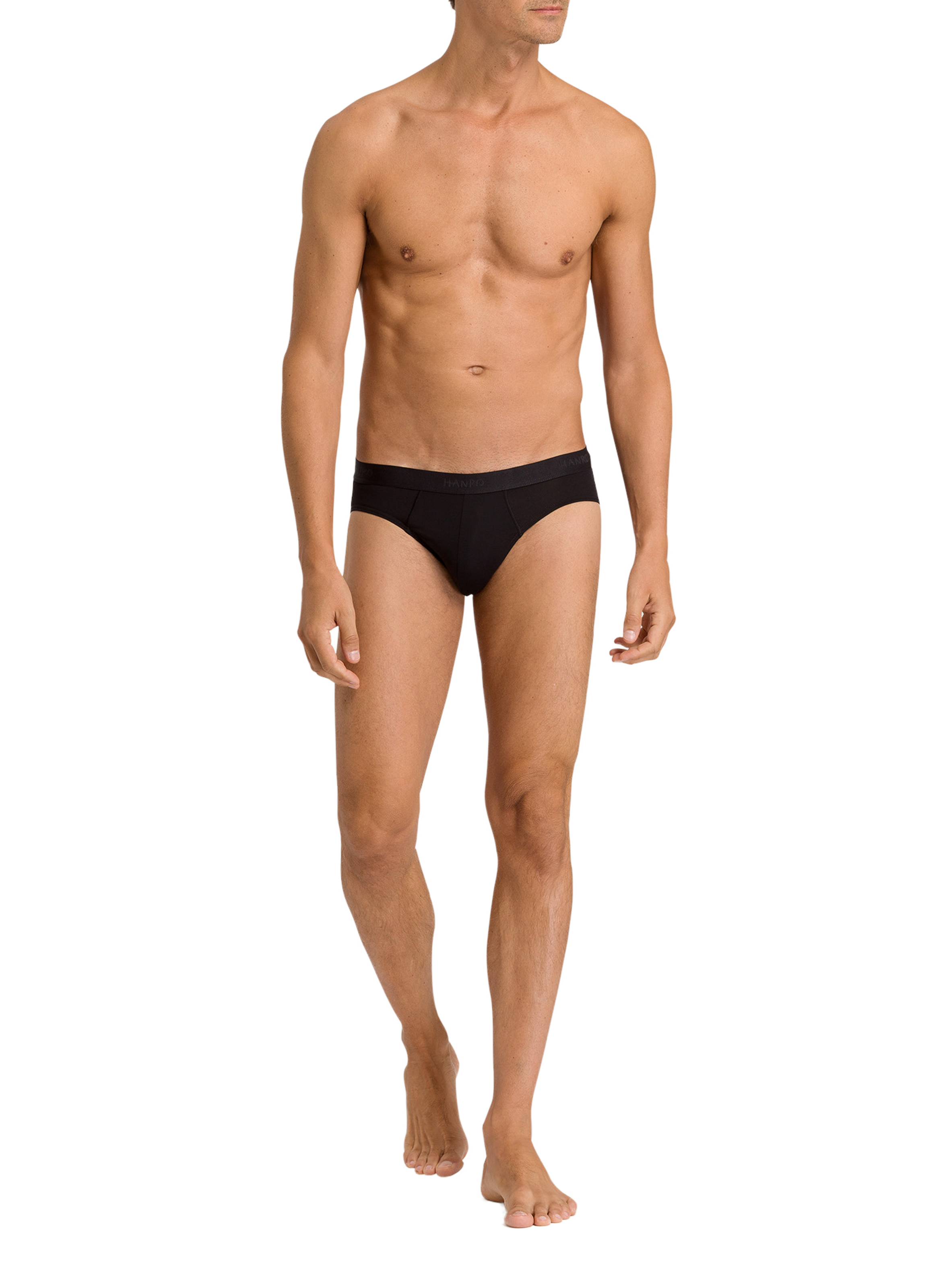 Plain polyamide briefs HANRO Black