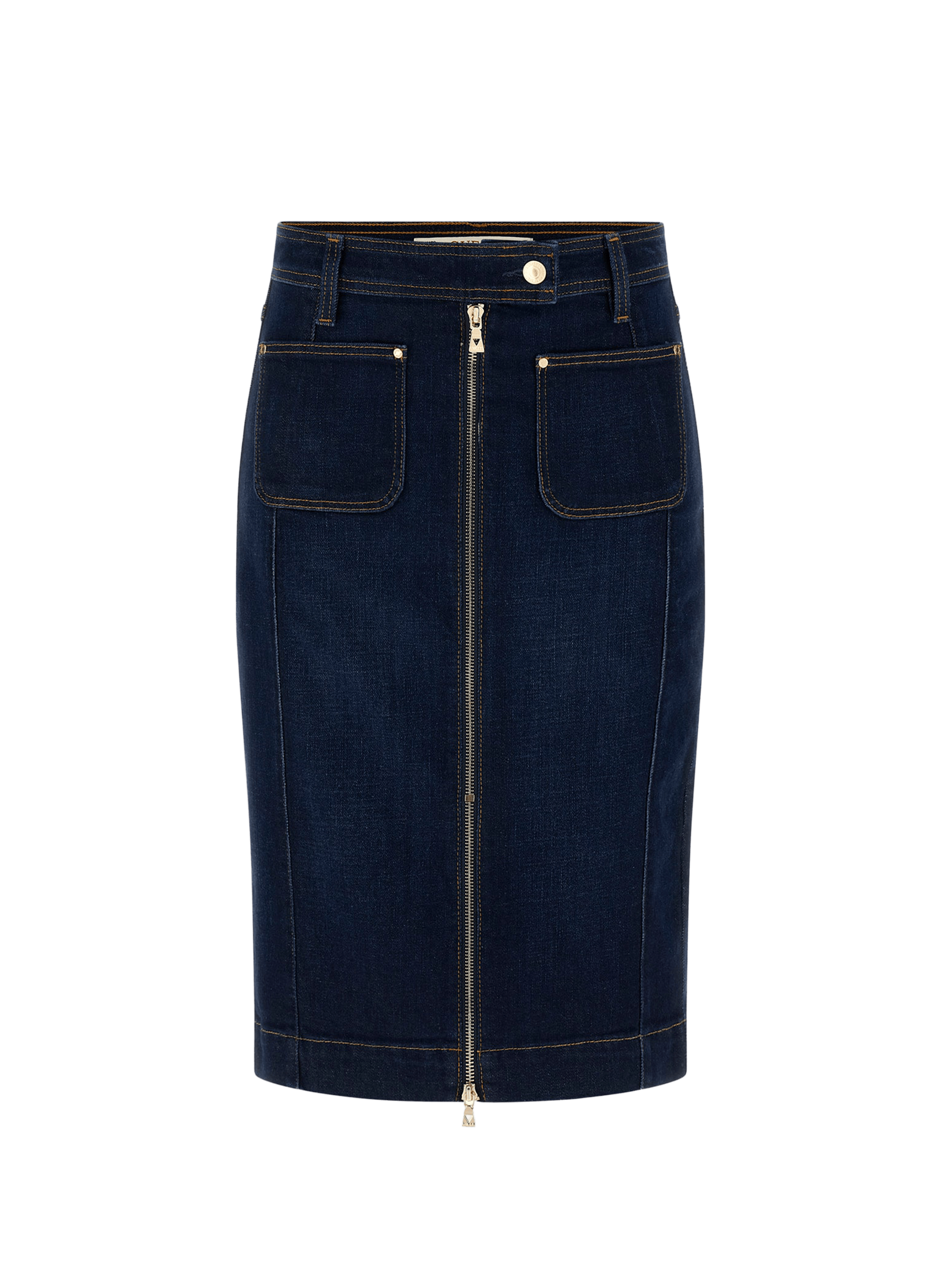 Zippered denim pencil skirt GUESS Blue