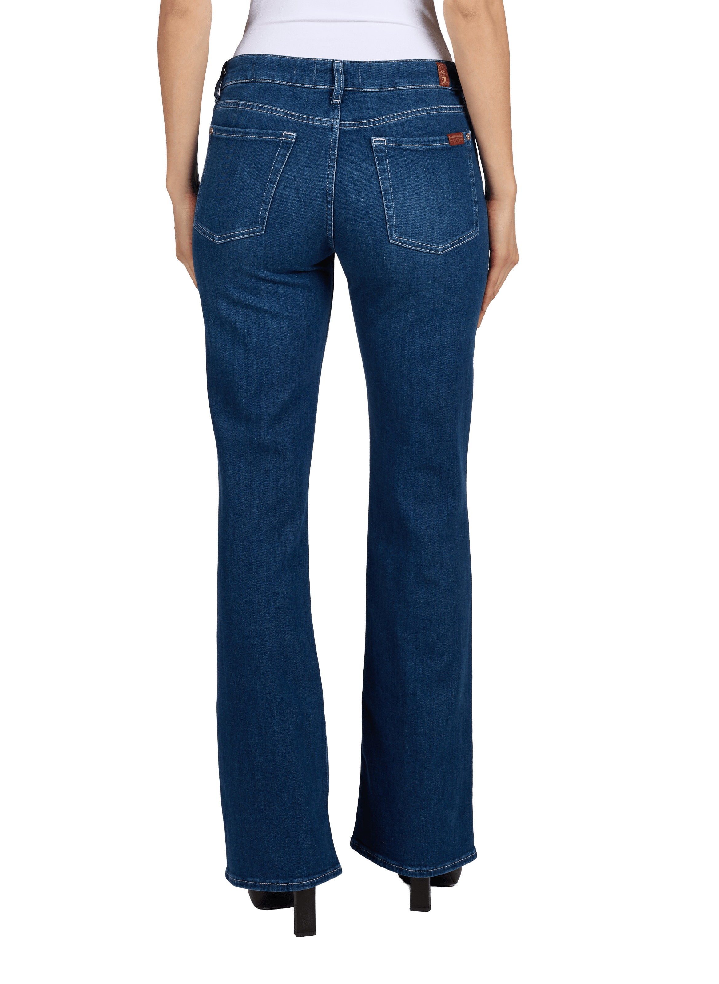 Jean Leggy Bootcut en coton mélangé 7 FOR ALL MANKIND Bleu