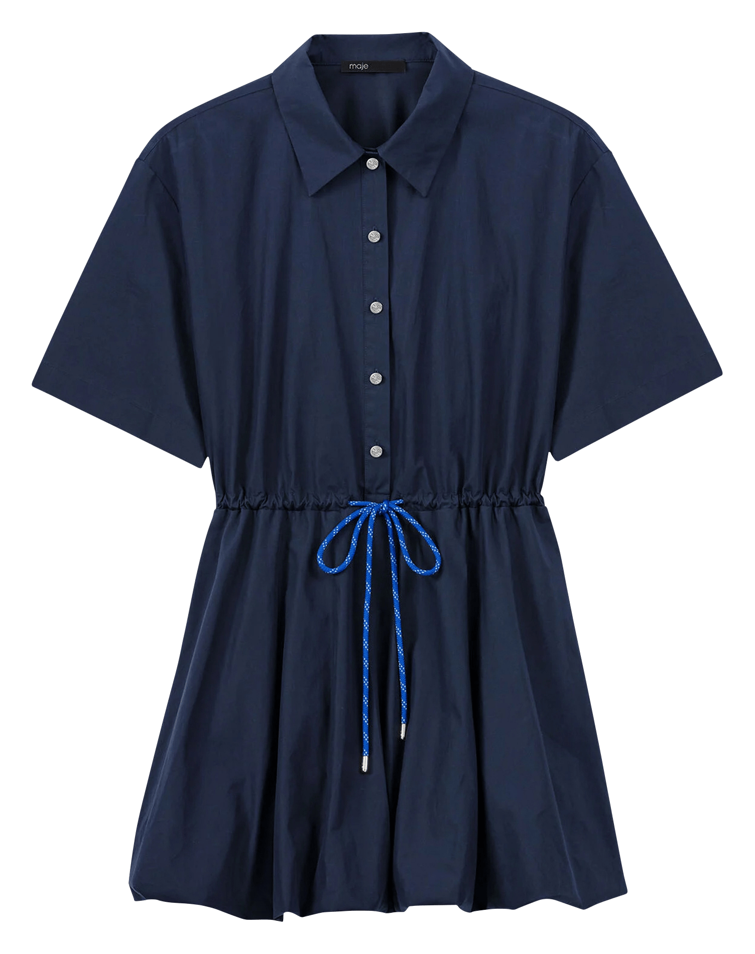 Robe courte à cordons unie MAJE Bleu