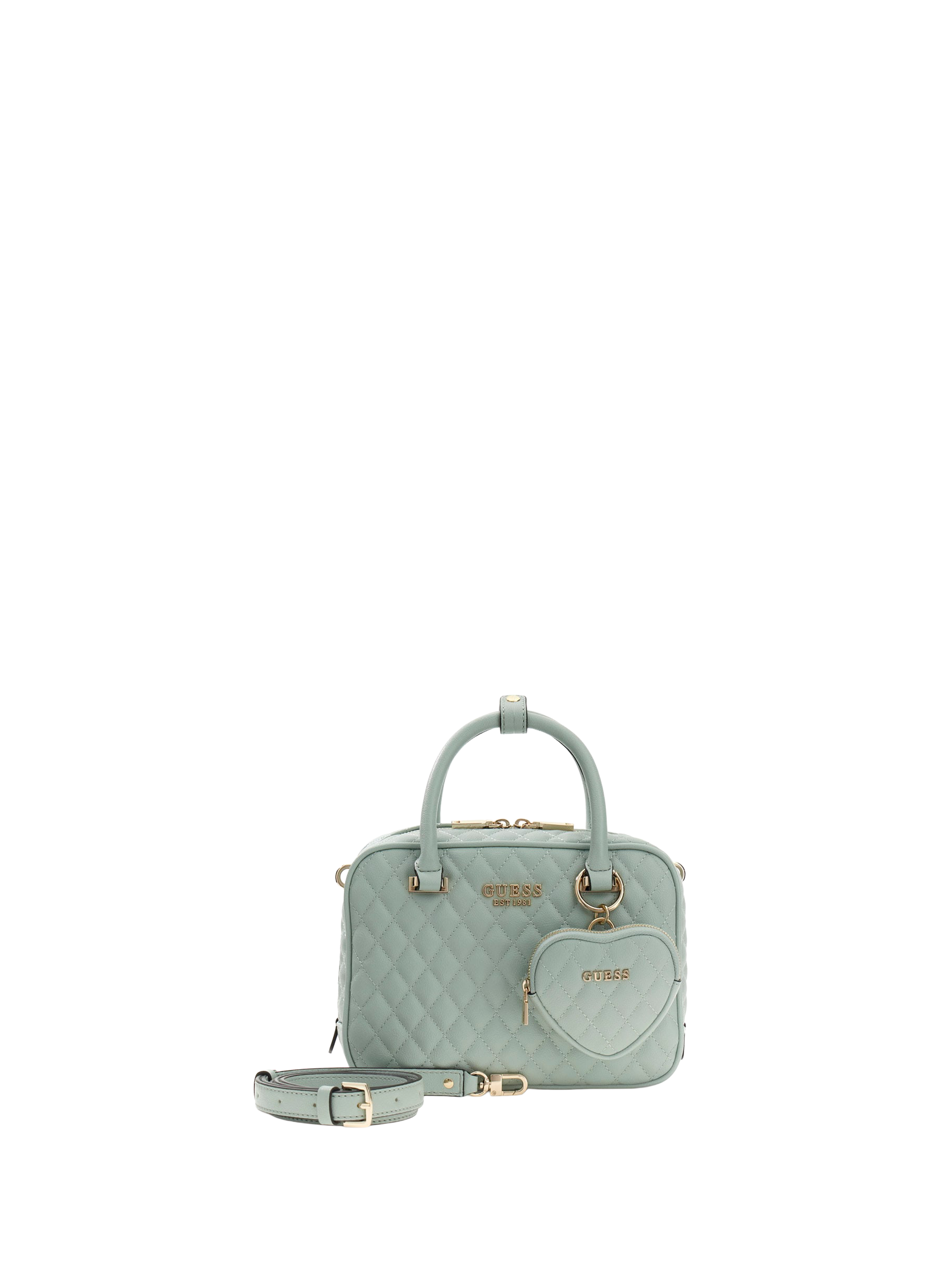 Sac Atabey matelassé avec pochette coeur GUESS Vert