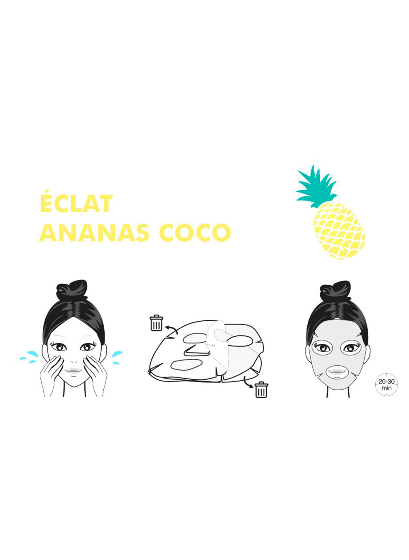 Masque visage éclat ananas INUWET No color