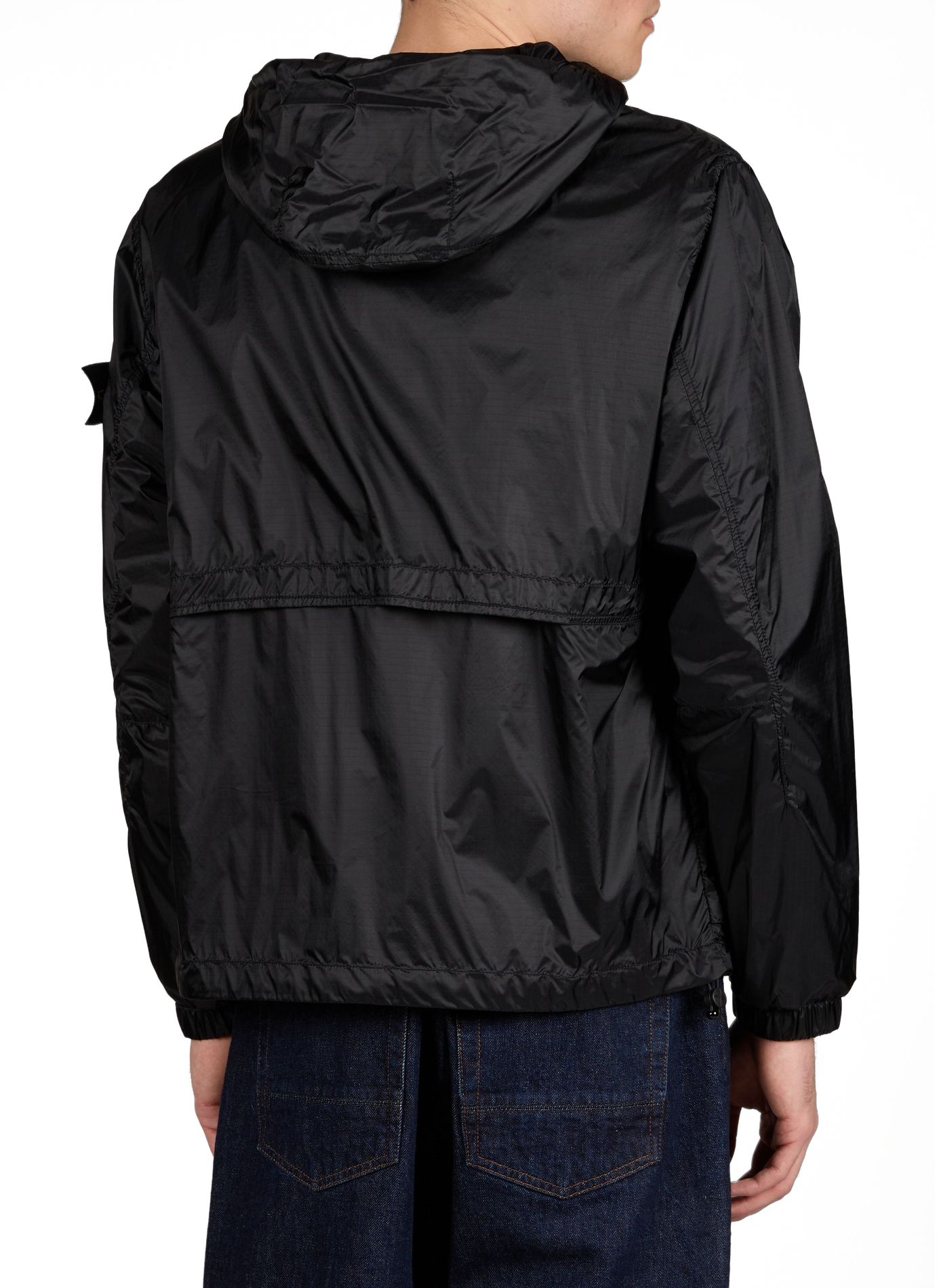 Hooded waterproof jacket STONE ISLAND Blue