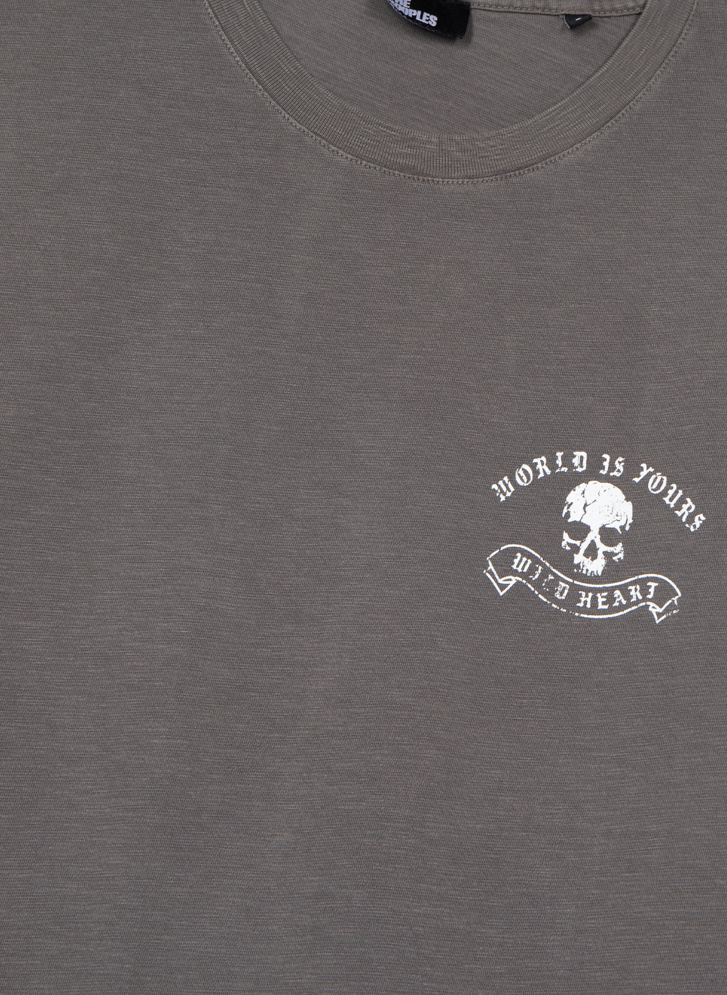 T-shirt avec sérigraphie skull THE KOOPLES Gris