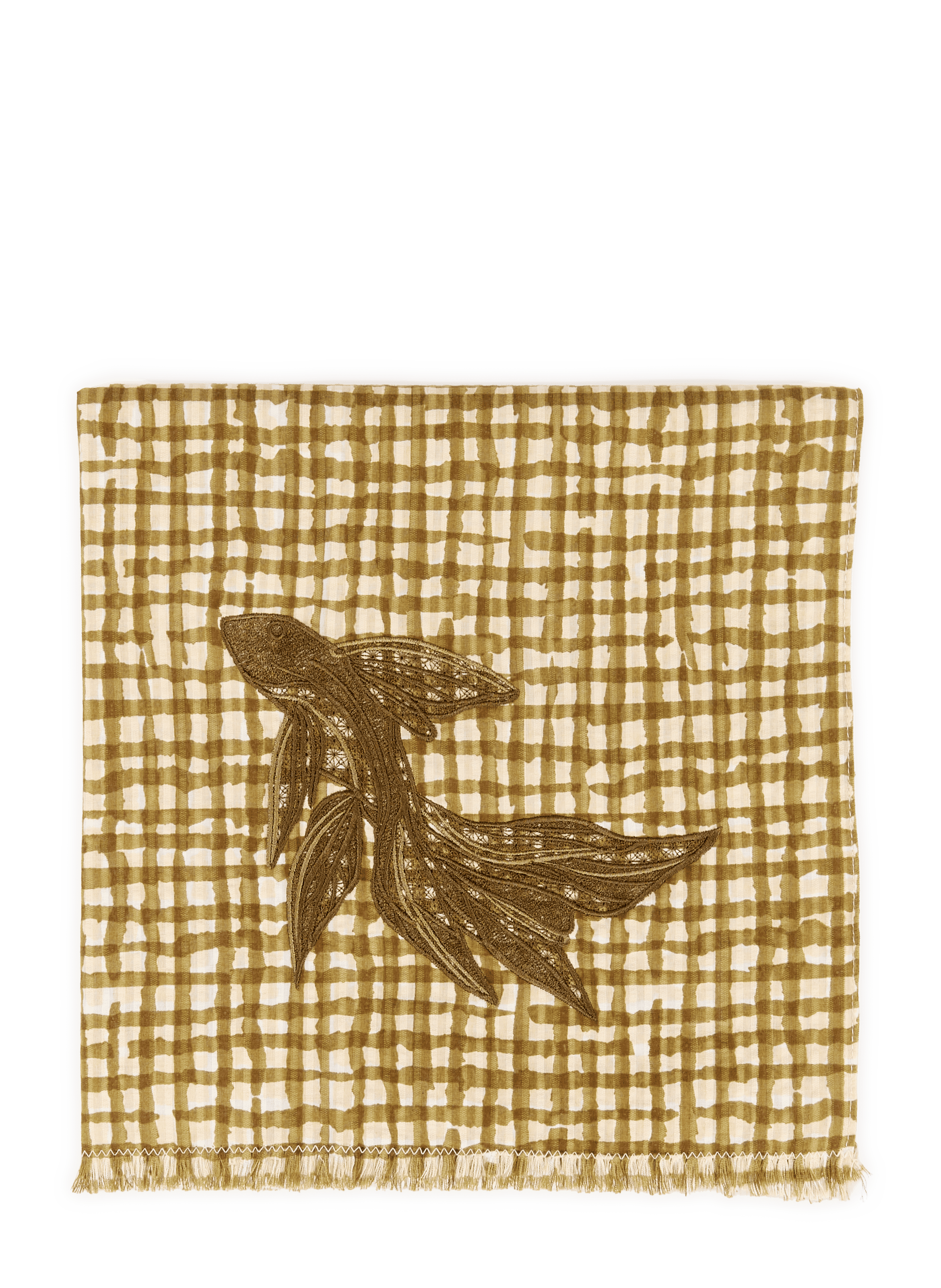 Foulard imprimé à carreaux en coton PAUL SMITH Vert