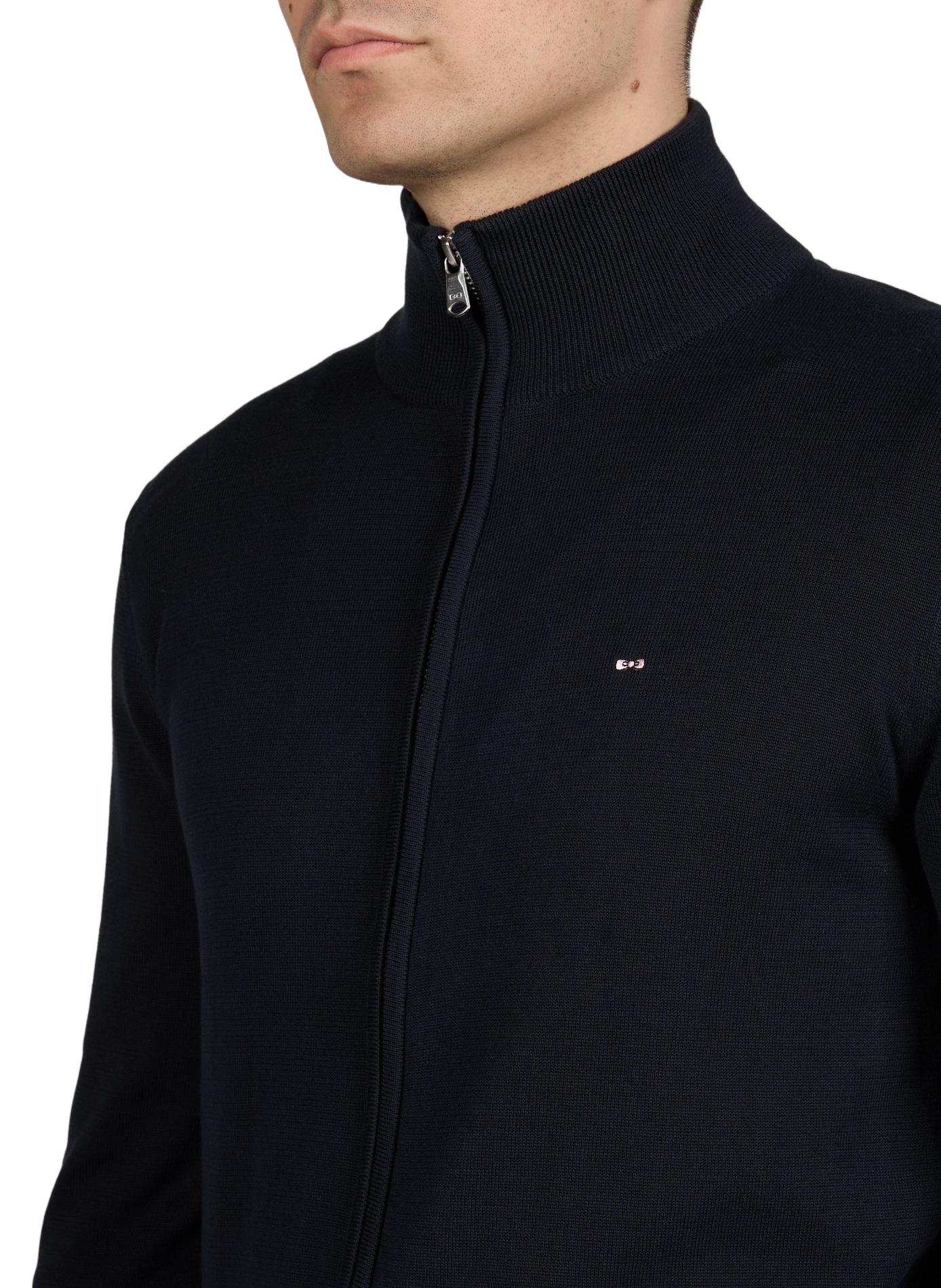 Straight zip-up cotton vest EDEN PARK Blue