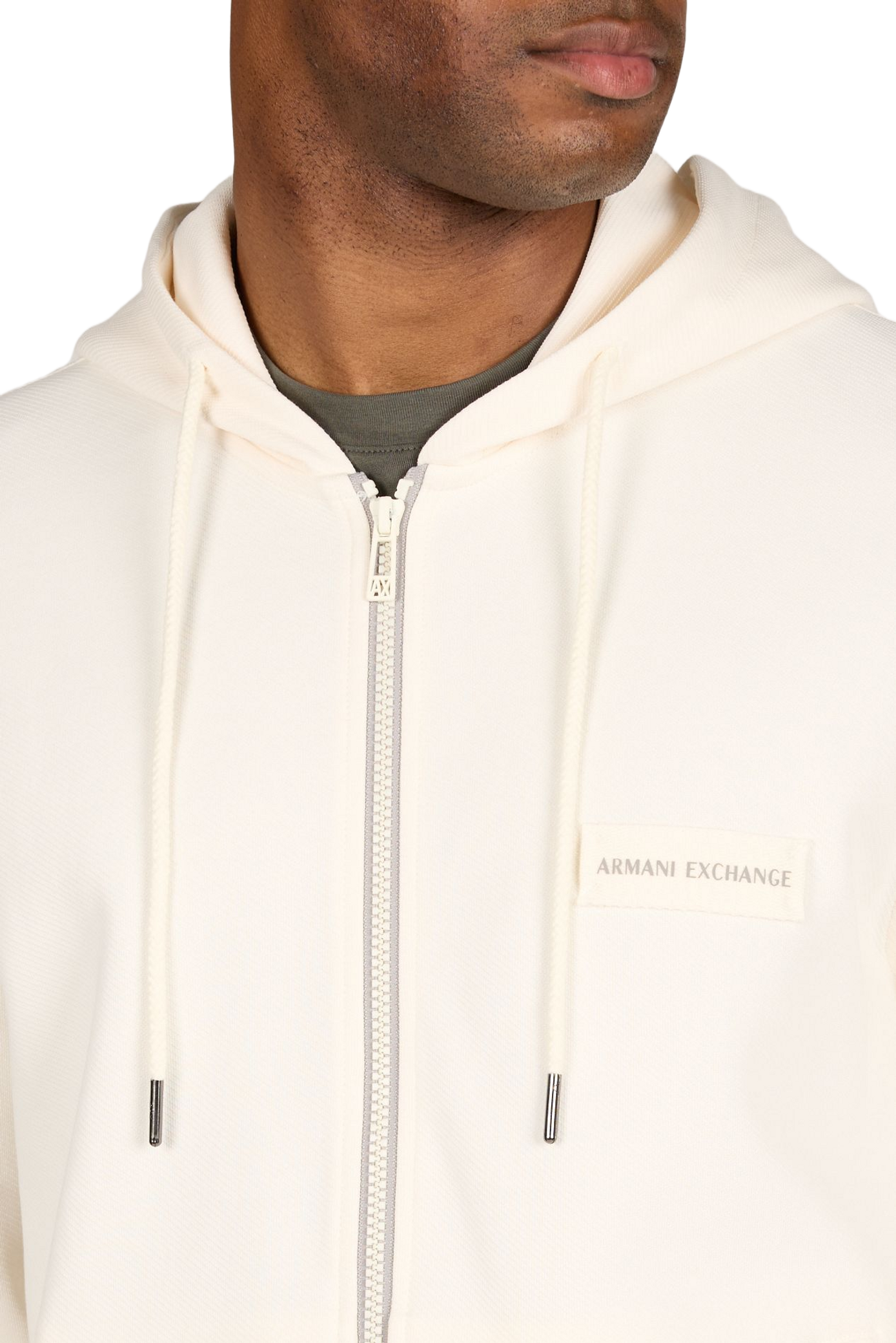 Hooded cotton blend sweatshirt ARMANI EXCHANGE Beige