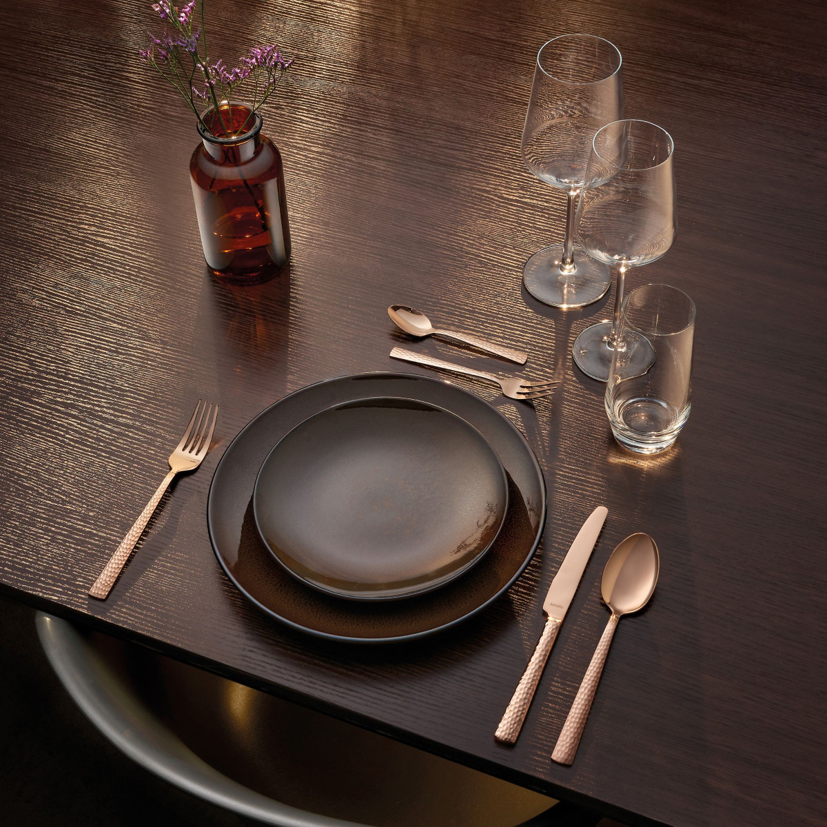 Feeling - assiette plate 26.5 cm (lot de 6) MEDARD DE NOBLAT Marron