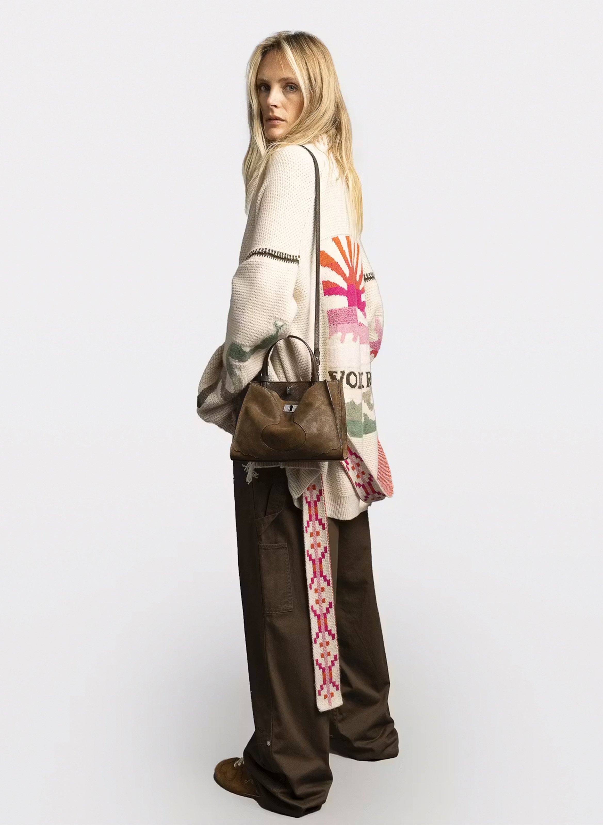 Sac cabas en cuir jack nano ZADIG&VOLTAIRE Marron