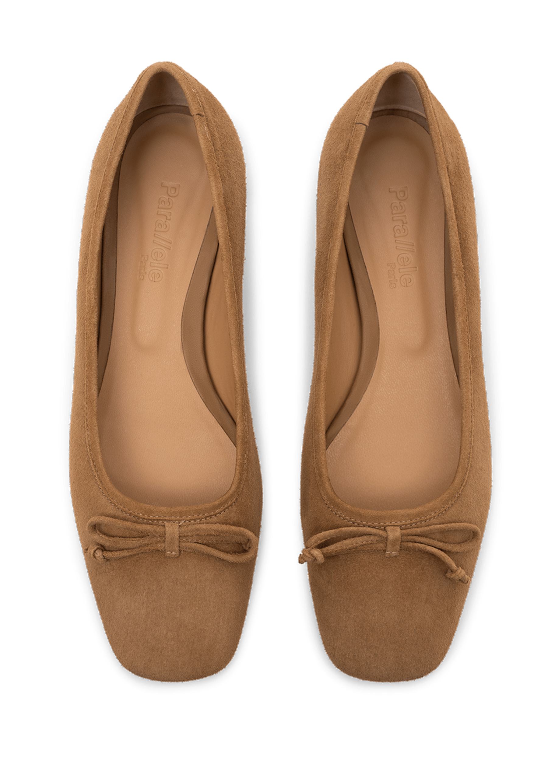 Ballerines toledo en chevre velours PARALLELE Marron