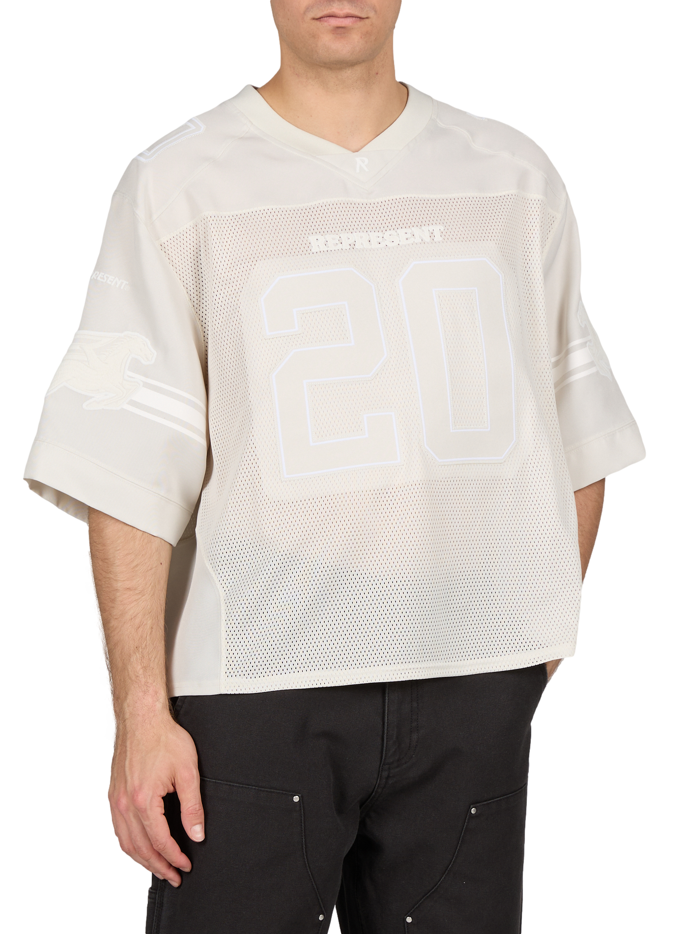 Doorschijnende sporttop REPRESENT Wit