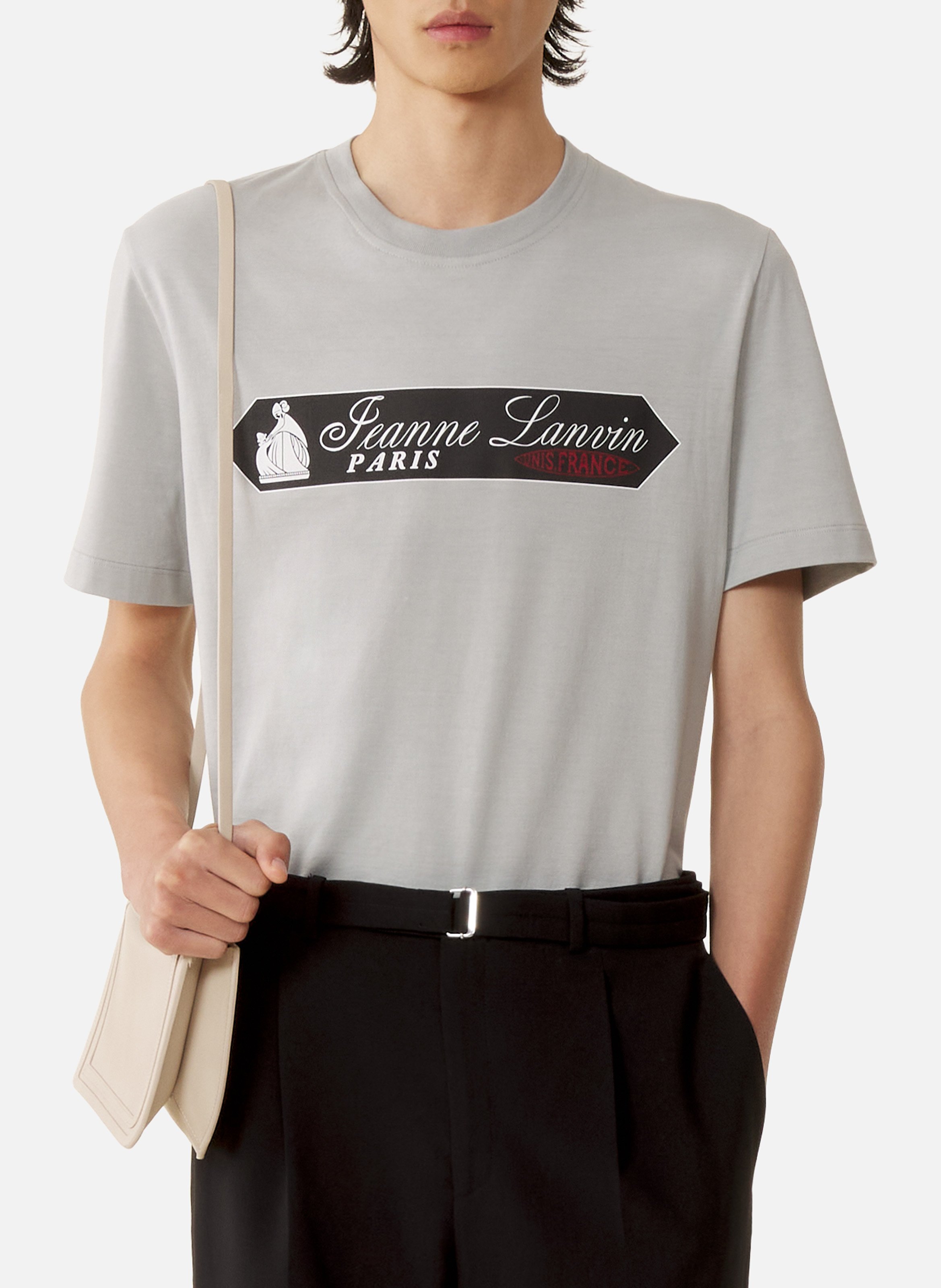 T-shirt imprimé signature lanvin LANVIN Gris