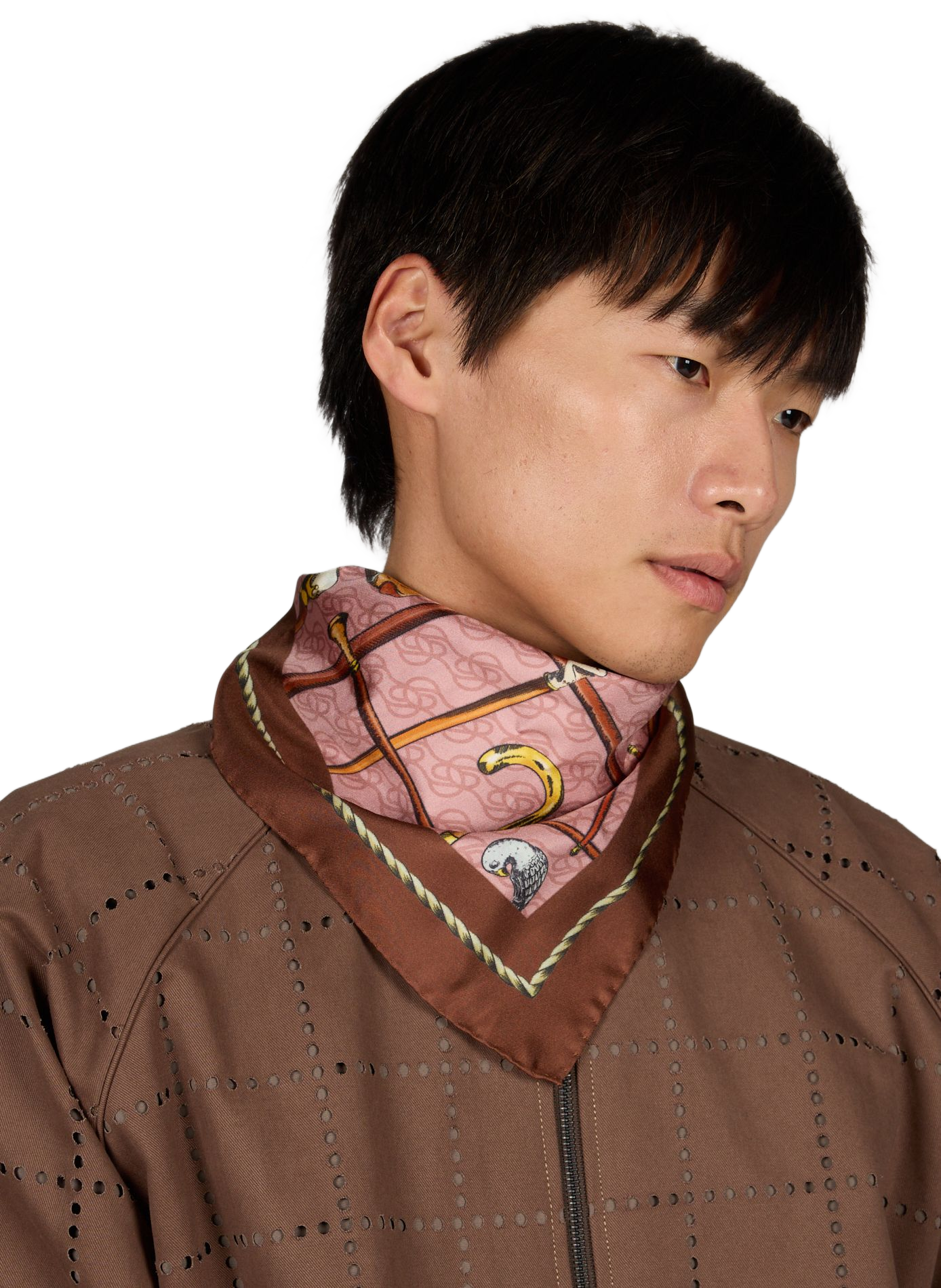 Cannes silk printed scarf DROLE DE MONSIEUR Multicolour