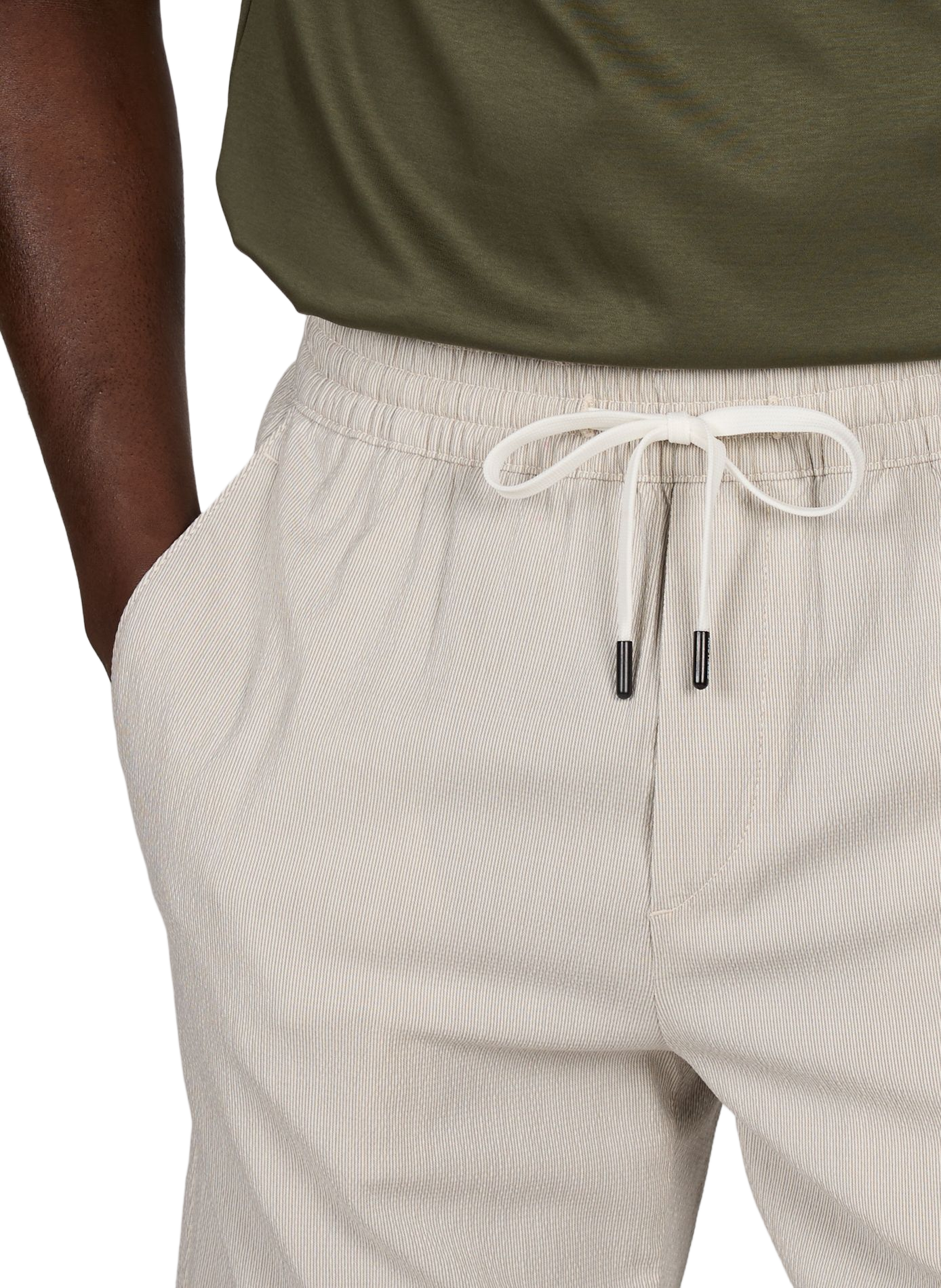 Kurzes Regular-Streifenhemd STRELLSON Beige