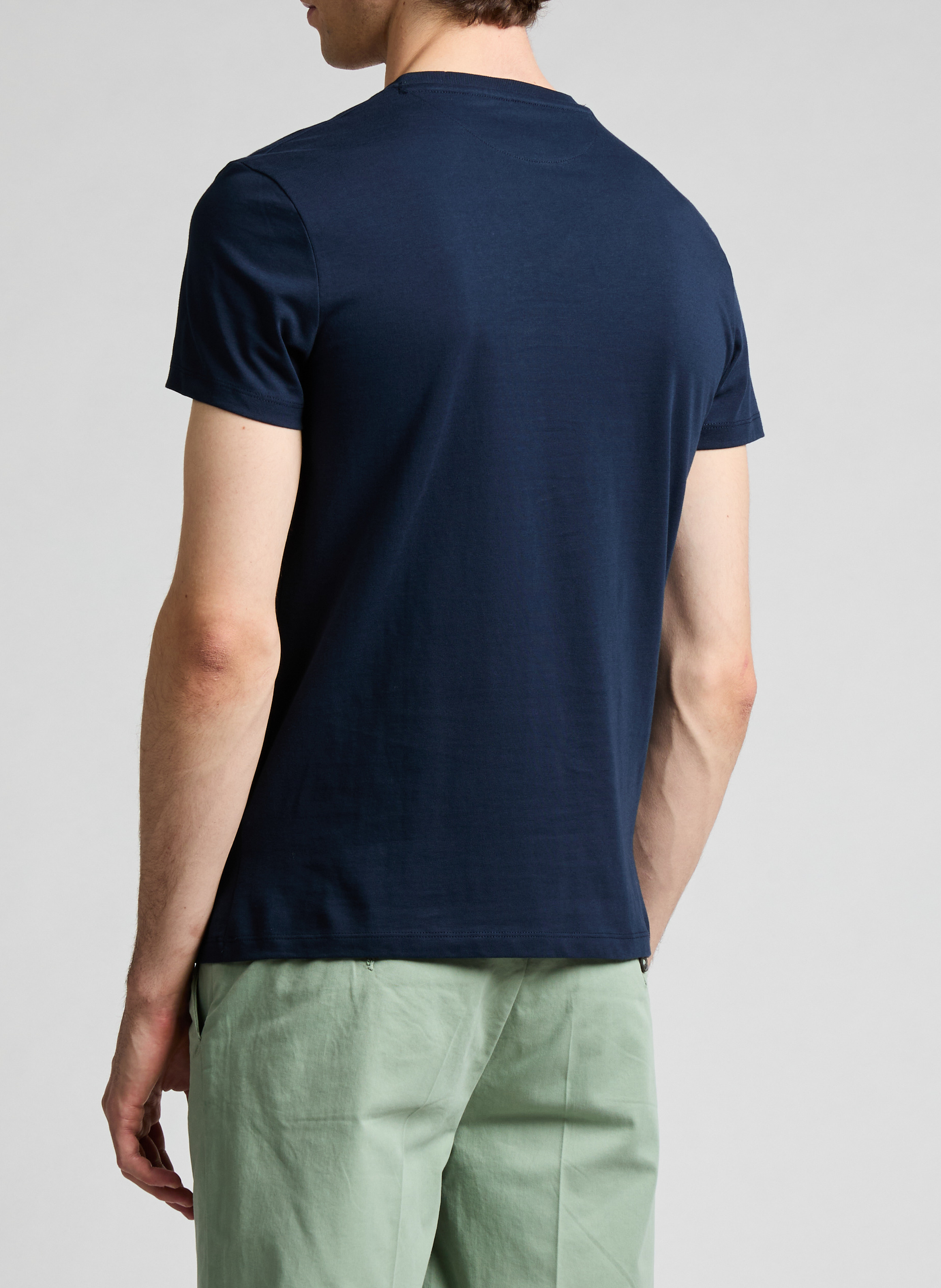 T-shirt slim en coton TIMBERLAND Bleu