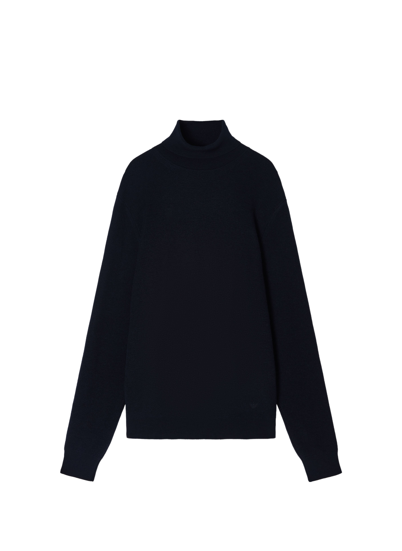 Pull col polo en laine EMPORIO ARMANI Bleu