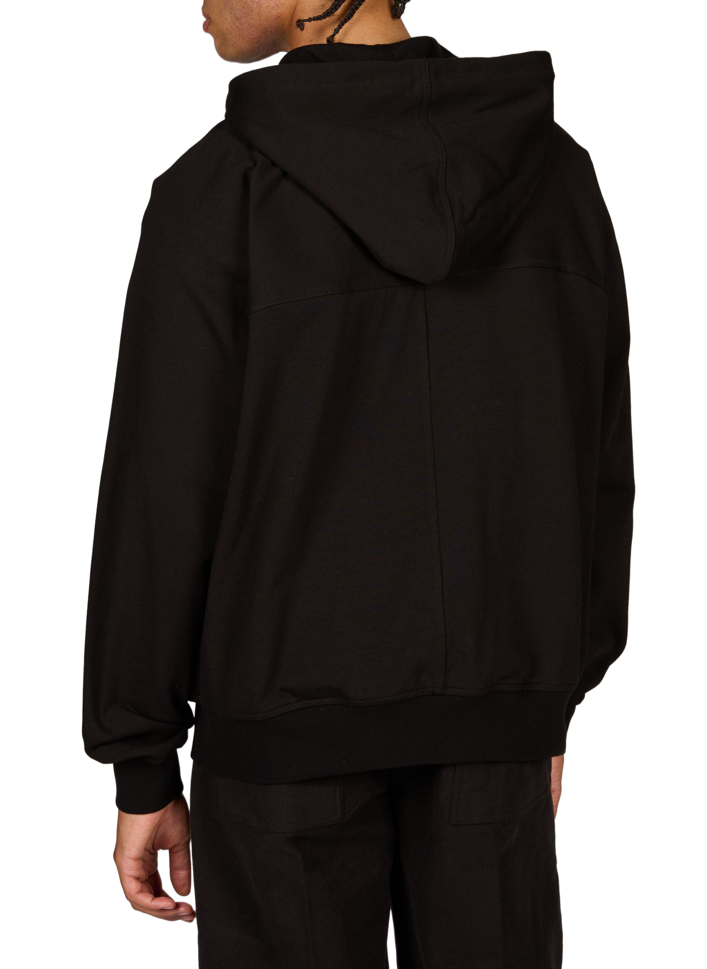 Sweat col rond en coton RICK OWENS Noir