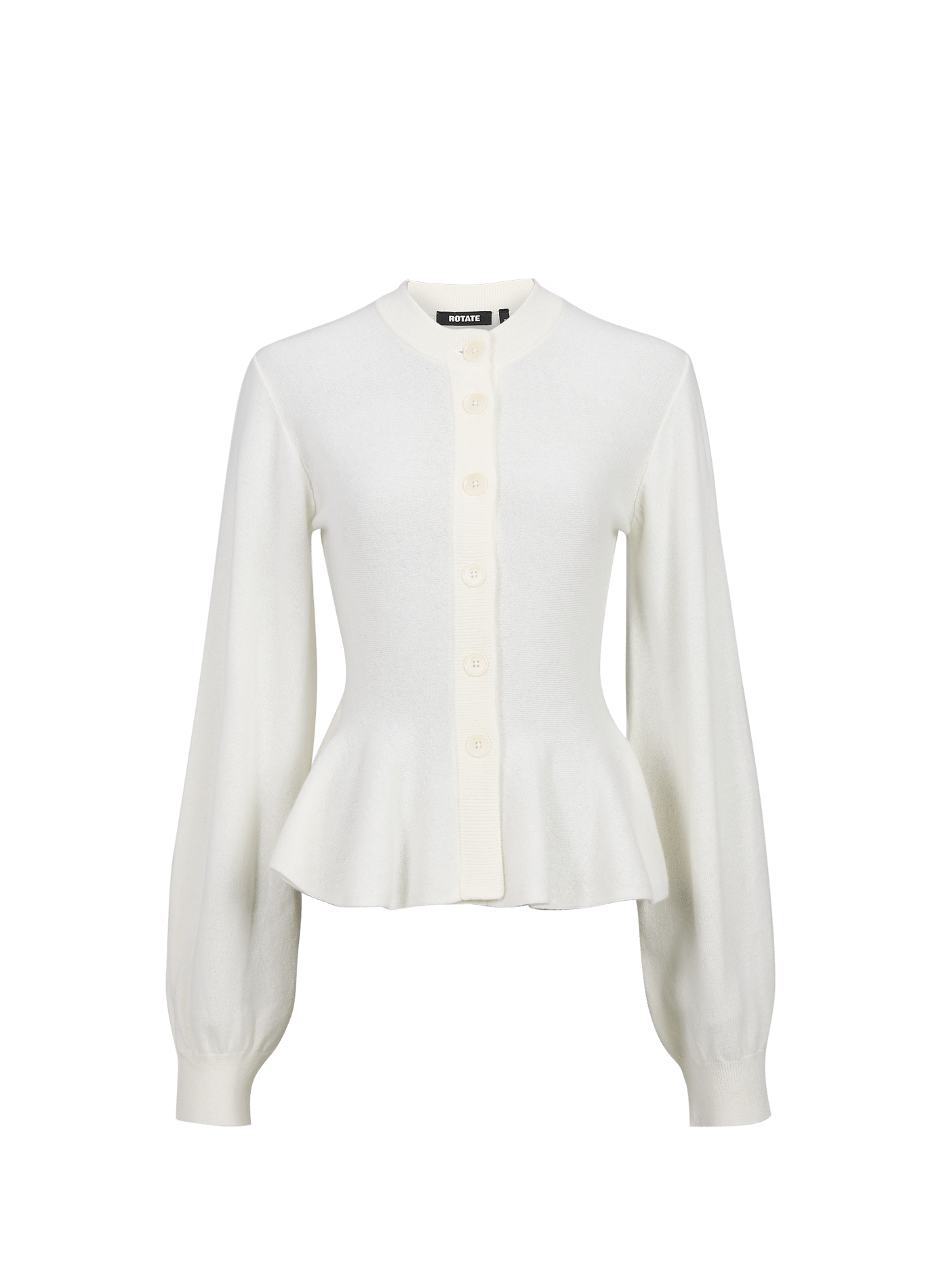 Cardigan cintré en laine mélangé ROTATE Beige