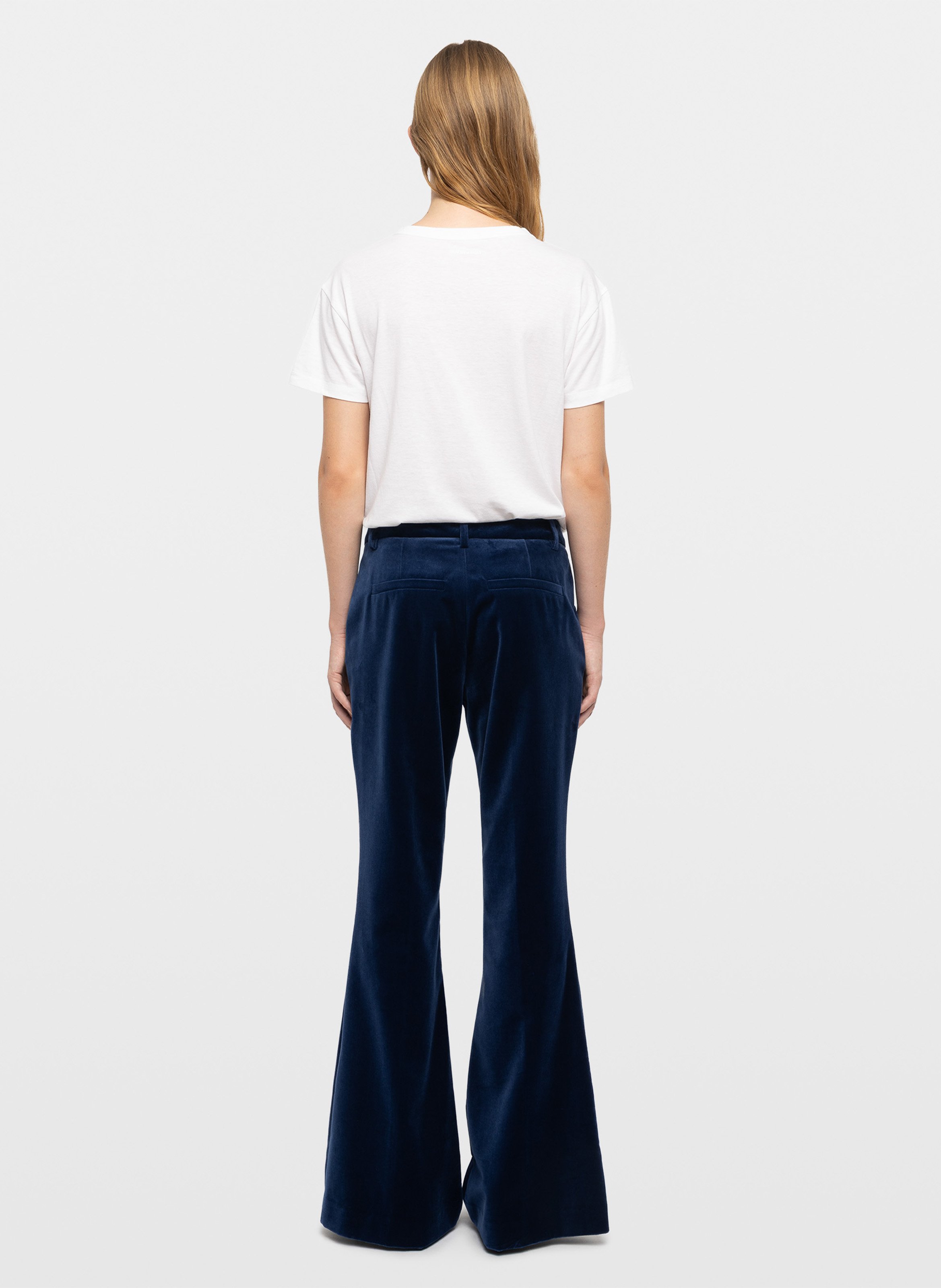 Pantalon boot-cut en coton prevy ZADIG&VOLTAIRE Bleu