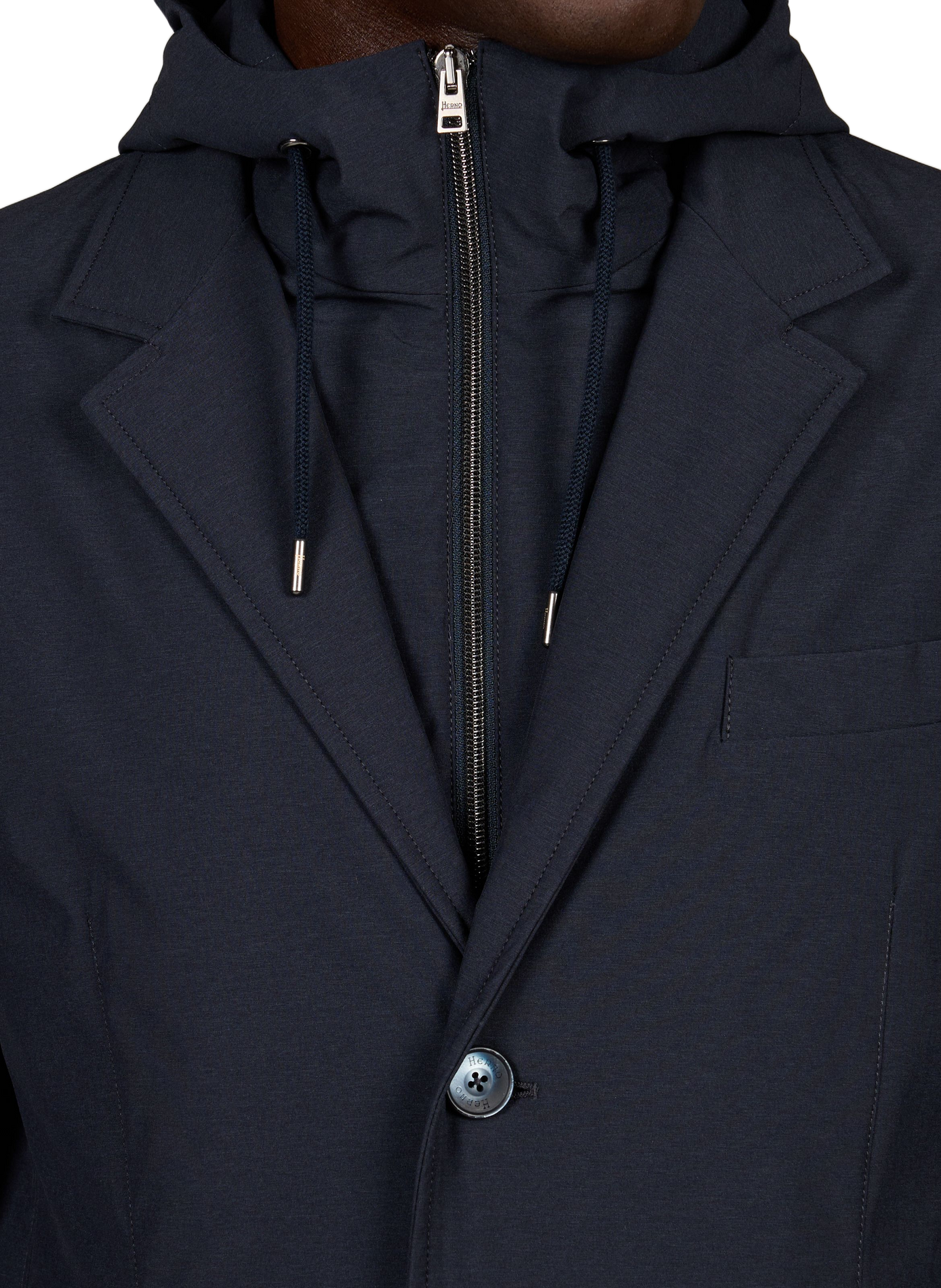 Blazer 2-in-1 met verwijderbare overlay HERNO Blauw