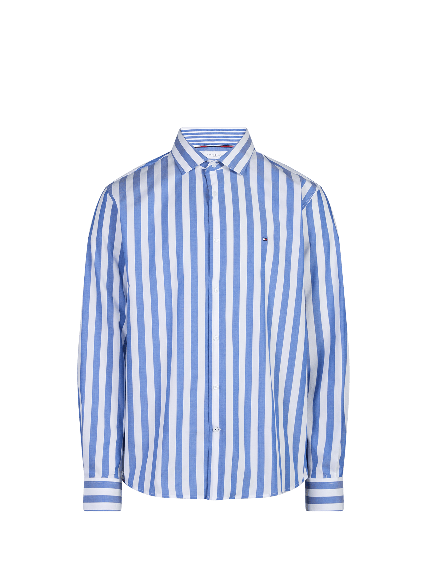 Slim fit striped shirt in blended cotton TOMMY HILFIGER Blue